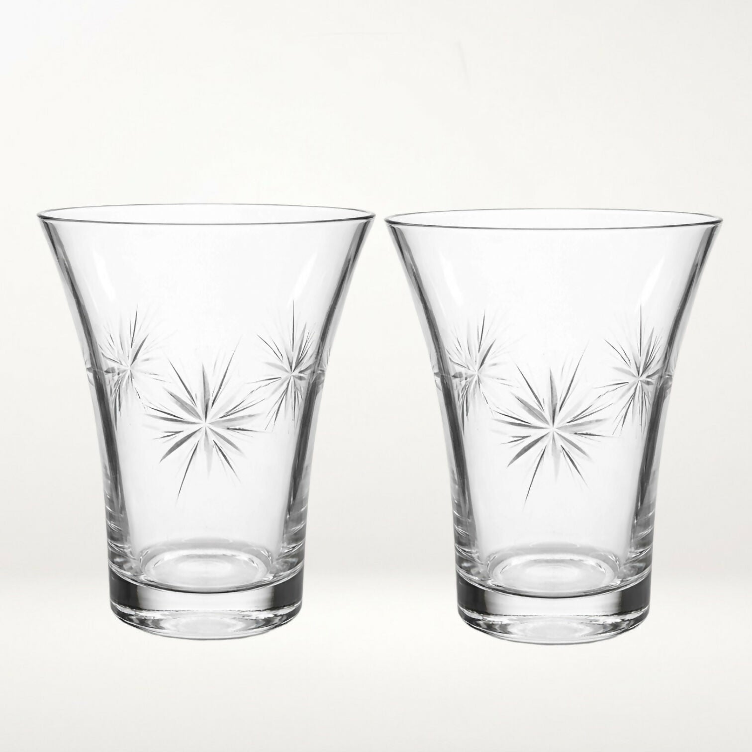 Sevron Starfire Juice Glasses Set of 4 | Etched Starburst | Vintage | Excellent Condition