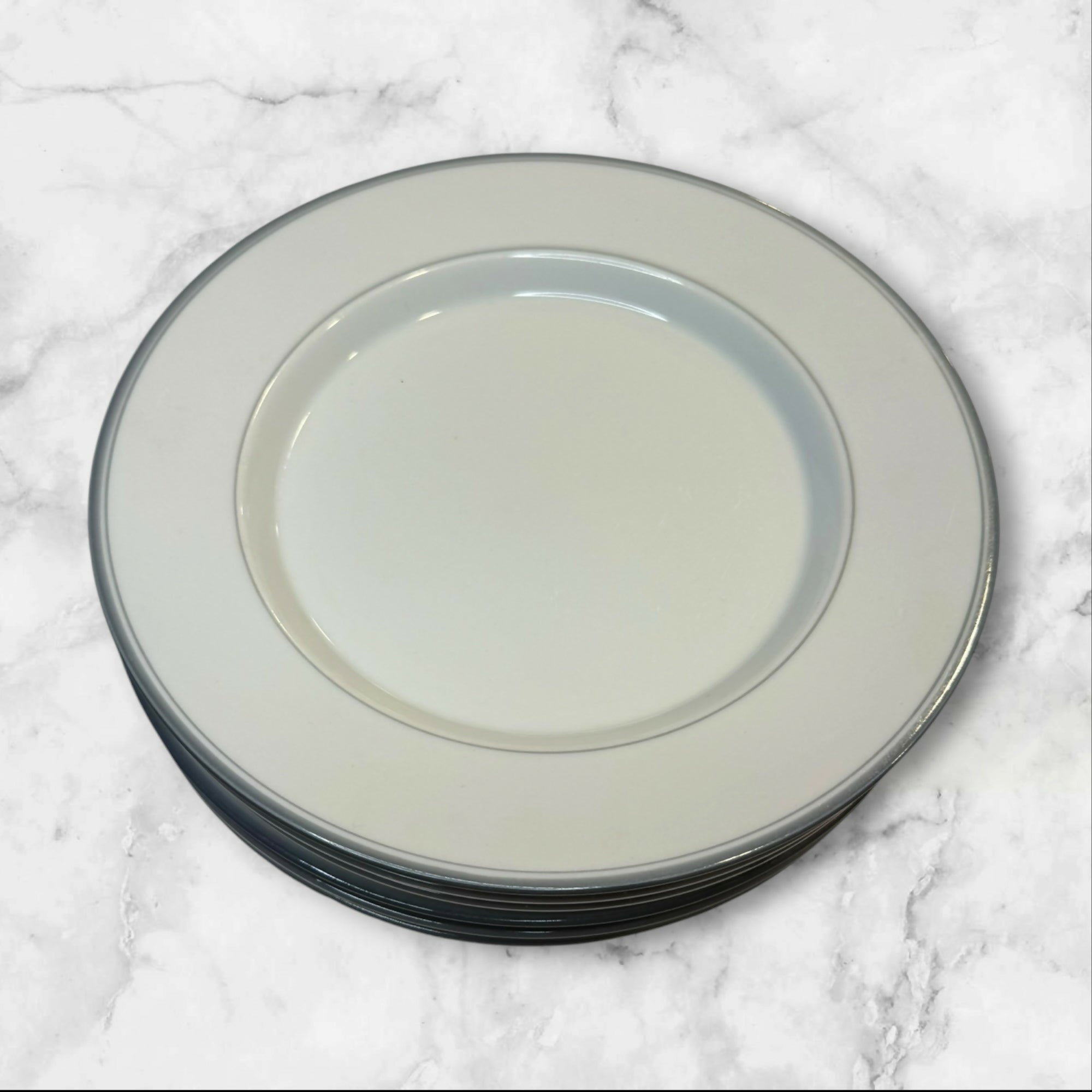 Dansk Allegro Grey Salad Plates | Set of 6 | Gently Used Condition