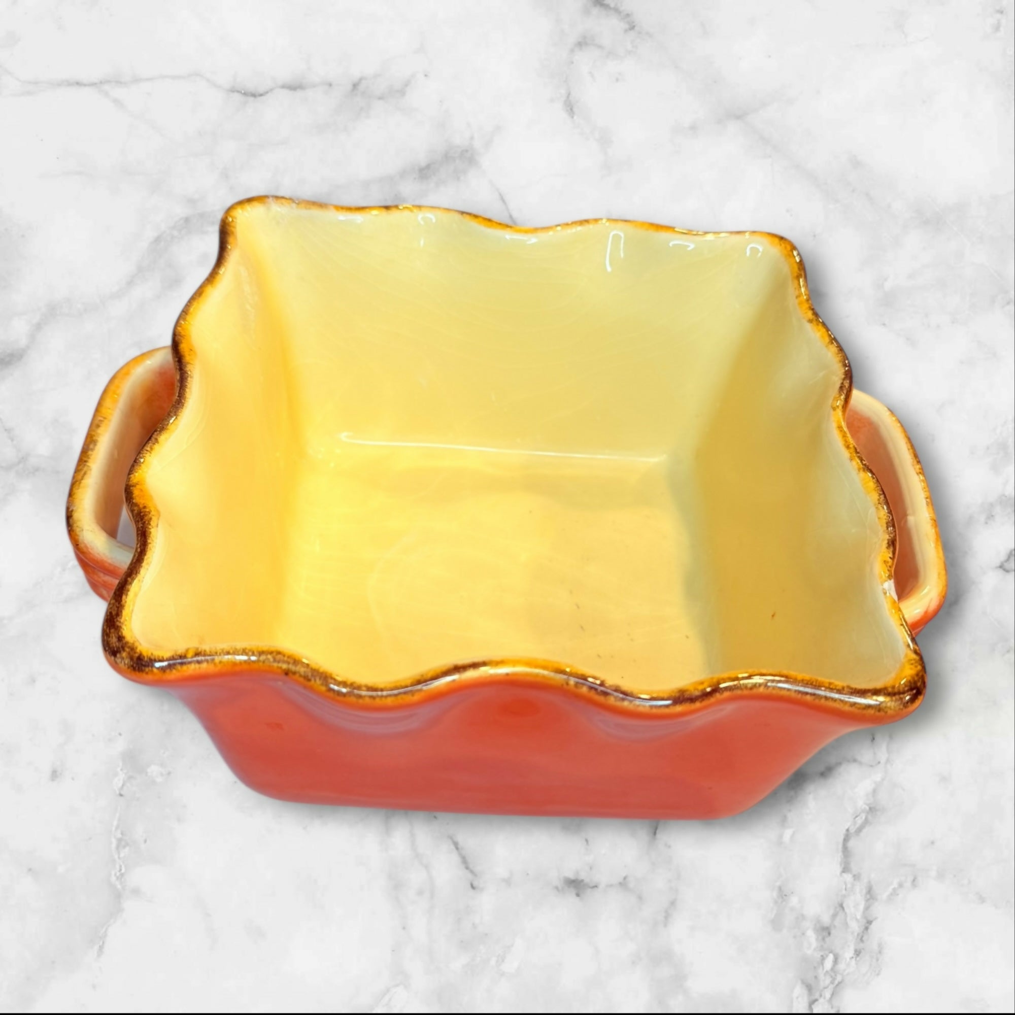 Sur La Table Italian Ceramic Baking Dish Orange | Great Condition
