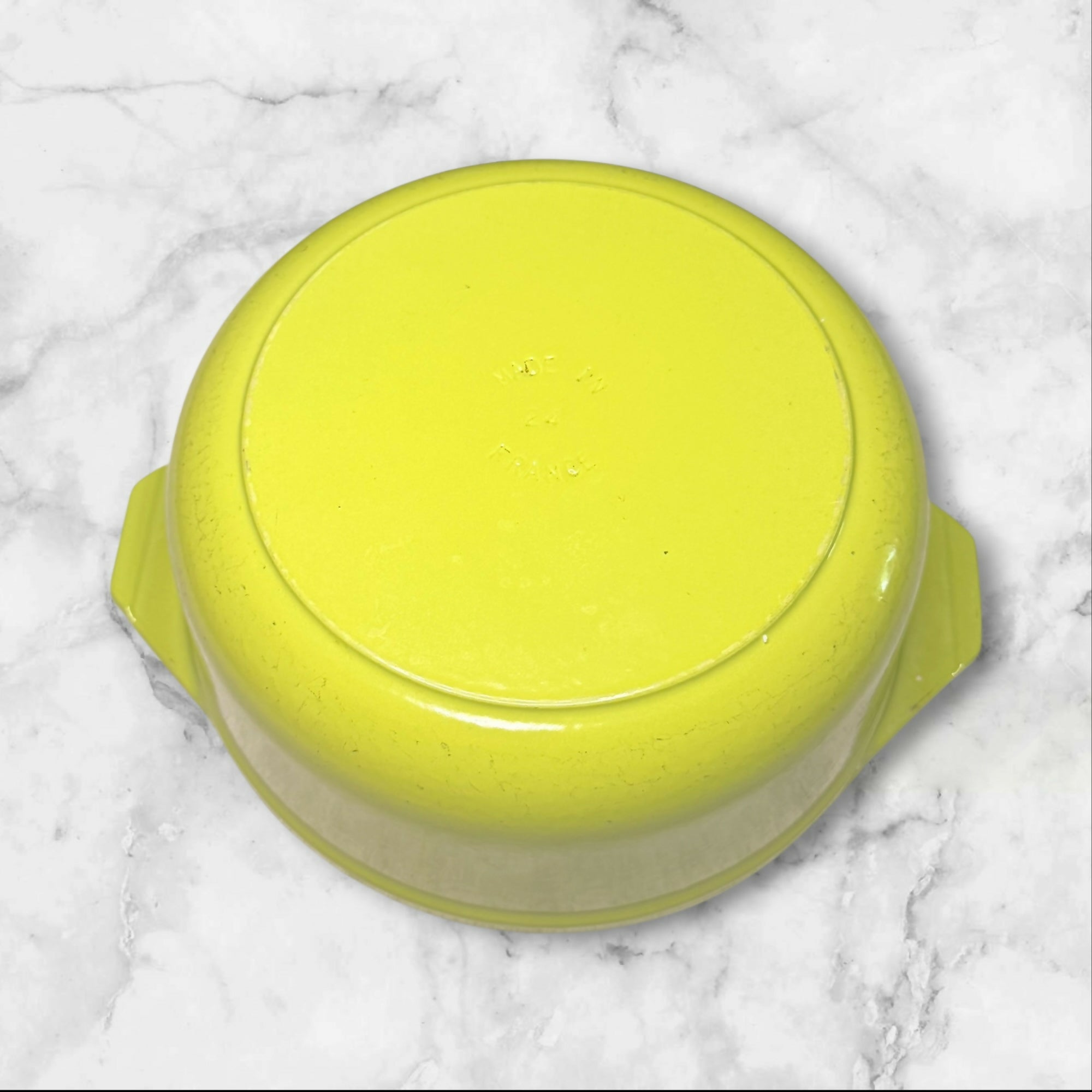 Cousances France Avocado Green Cast Iron Dutch Oven 4.5 Qt | Vintage Rare