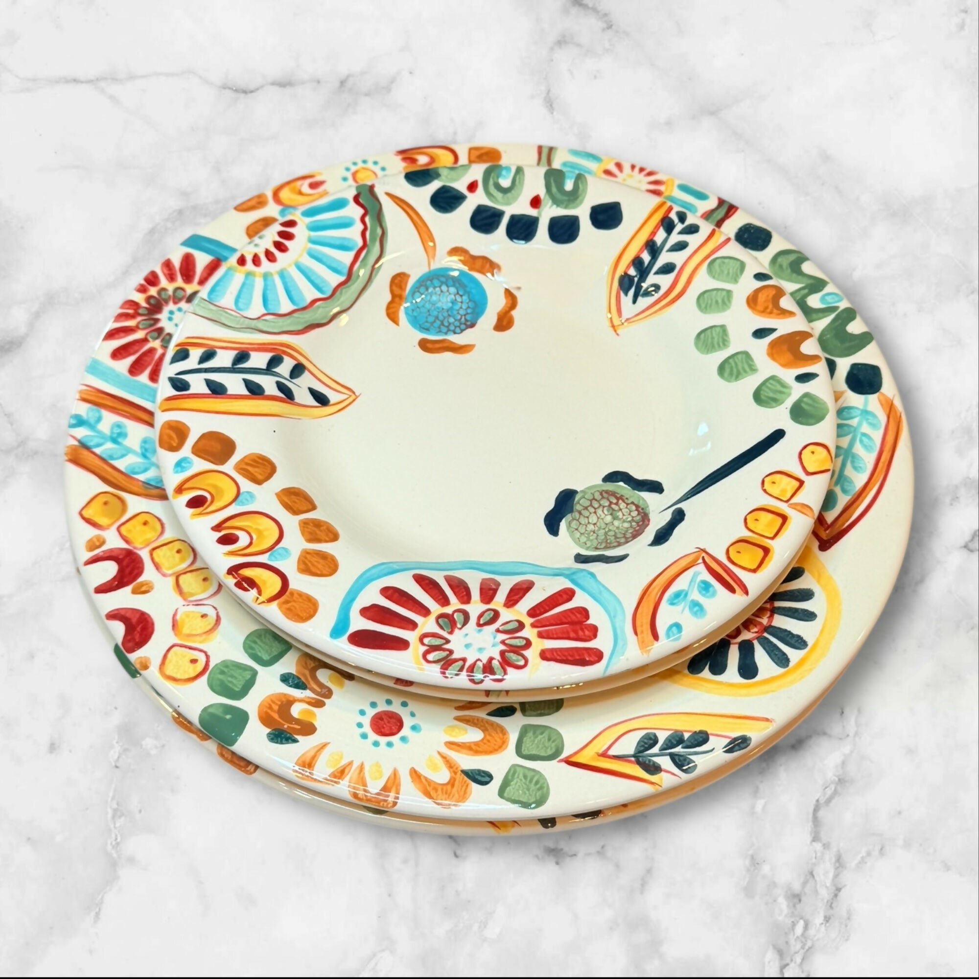 Home Zinnia Dinner & Salad Plates Set of 4 | Discontinued | EUC