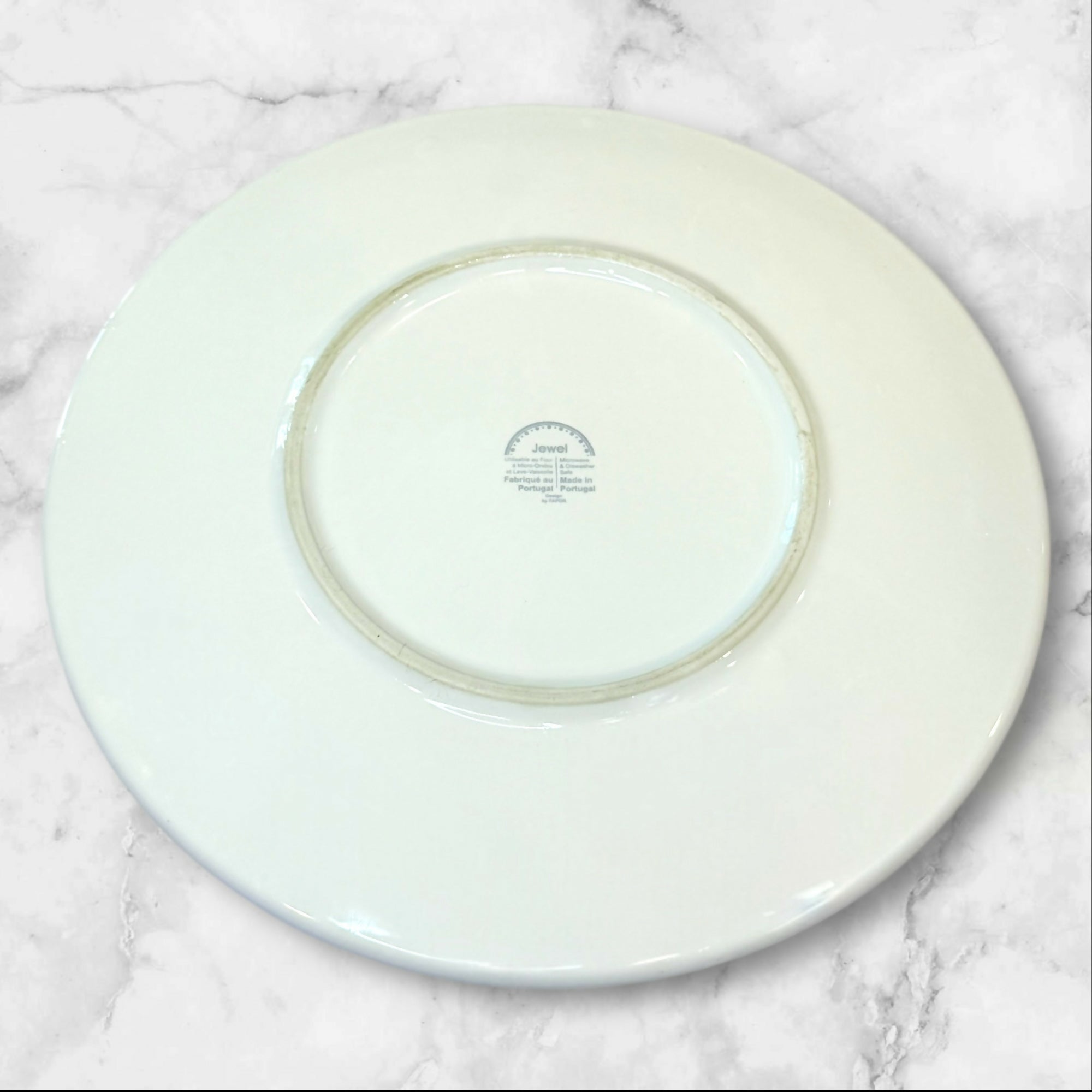 Jewel by Fapora White Dinner Plates | Set of 2 | Good Used Condition