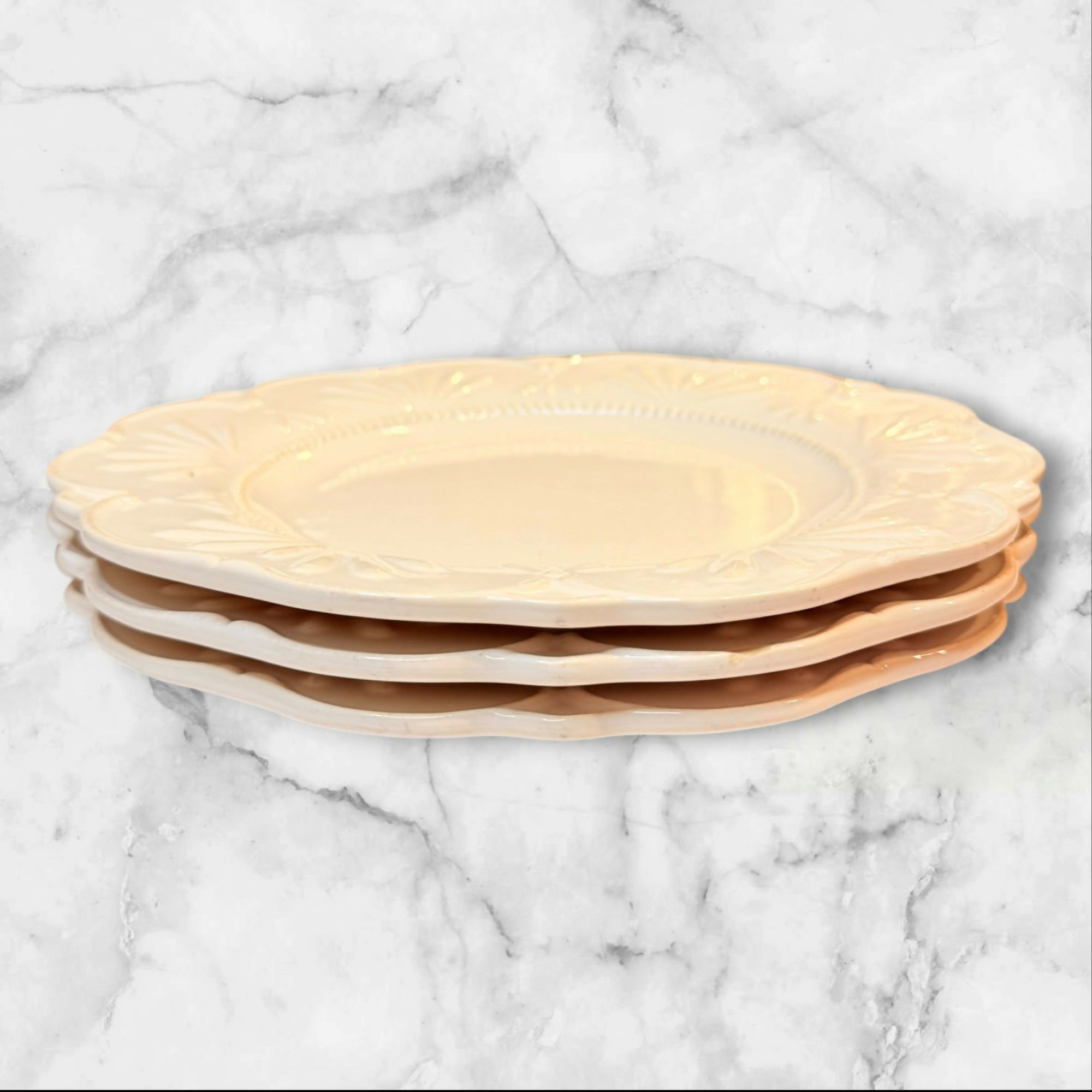 JC Penney Adalina Ivory Dinner Plates Set of 3 | Gently Used