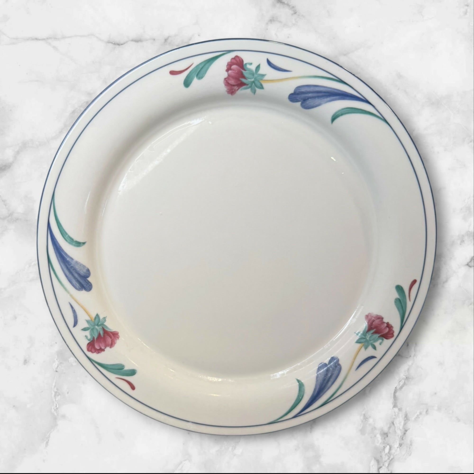 Lenox Poppies on Blue Dinner & Salad Plates | Set of 10 | Great Condition