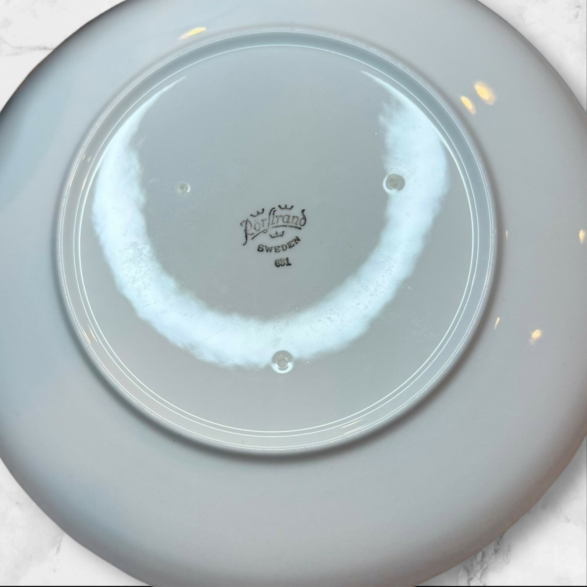 Rörstrand Sweden Porcelain Salad Plates | Set of 7 | Excellent Condition