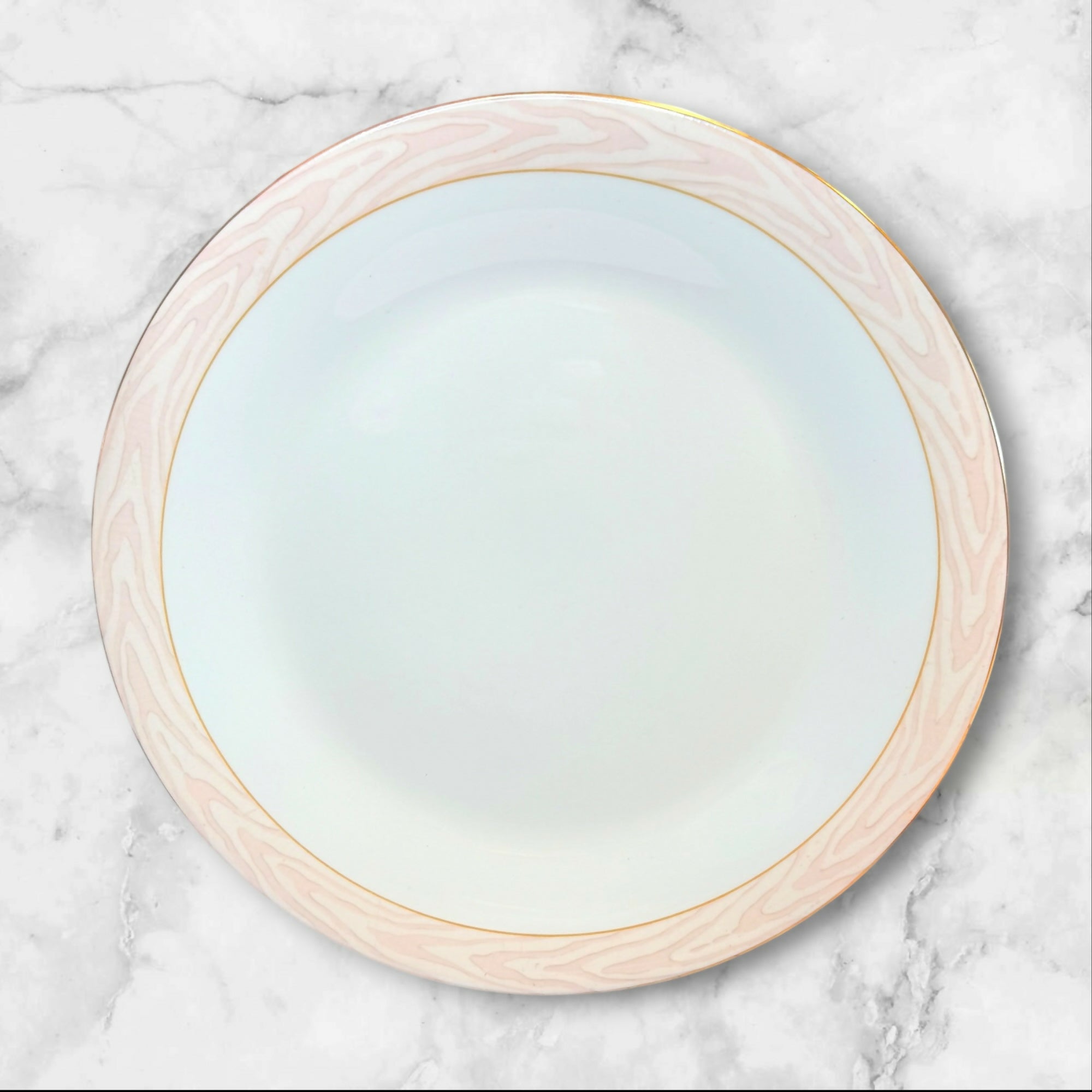 Mikasa Silk Moire Dinner Plates Set of 4 | Great Condition | Pink Rim