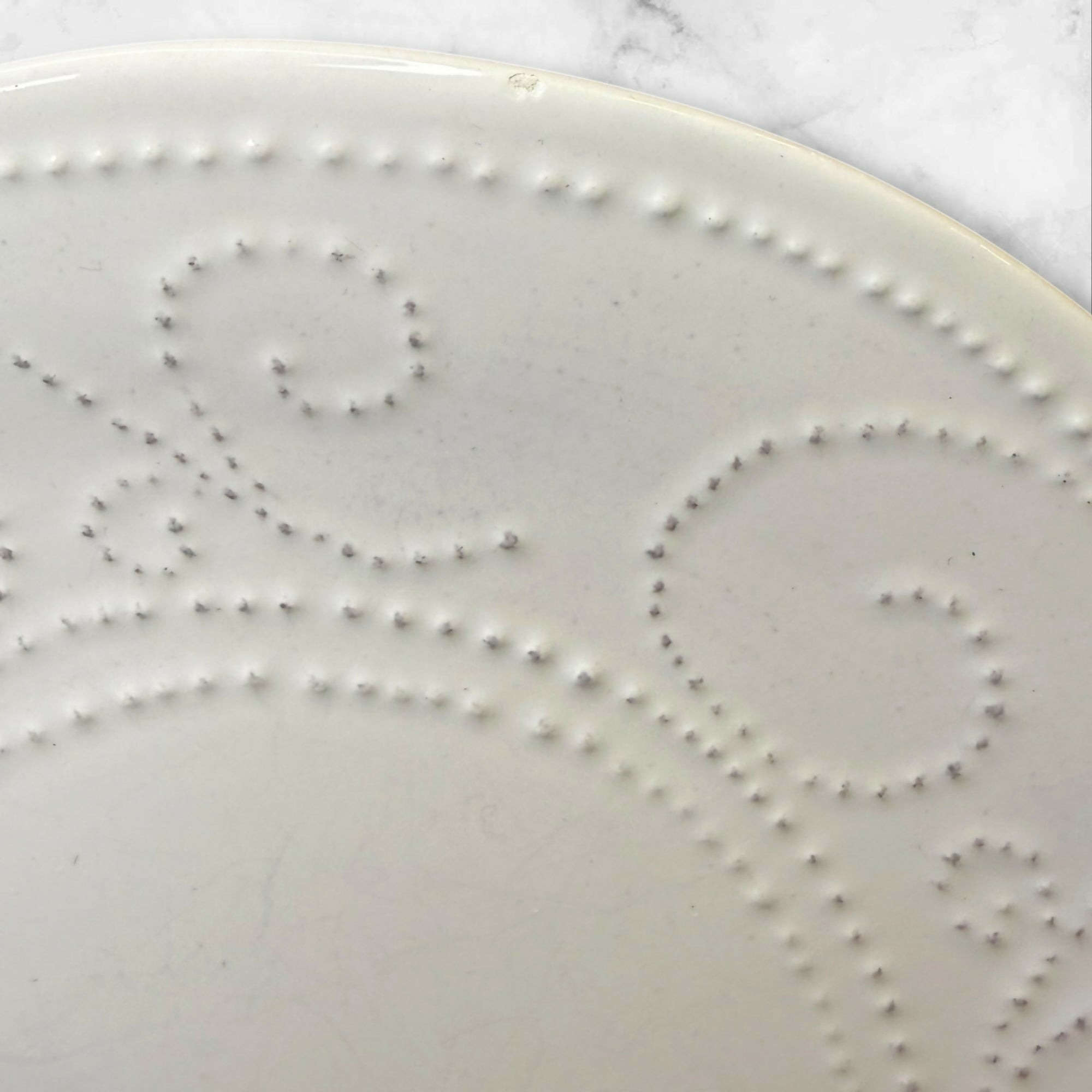 Sweet Ceramics Embossed Scroll Salad Plates | Set of 5 | Gently Used