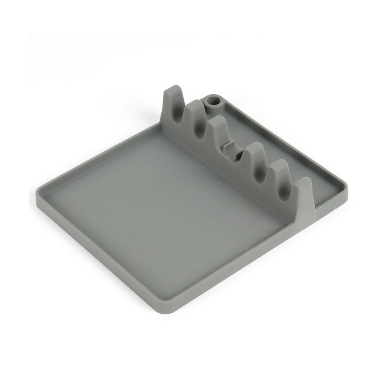 Anygleam Spoon Rest Grey Medium Kitchen Pan Pot Cover Lid Rack Stand Organizer Fork Spatula Rack Holder Stand Tableware Storage Rack Holder