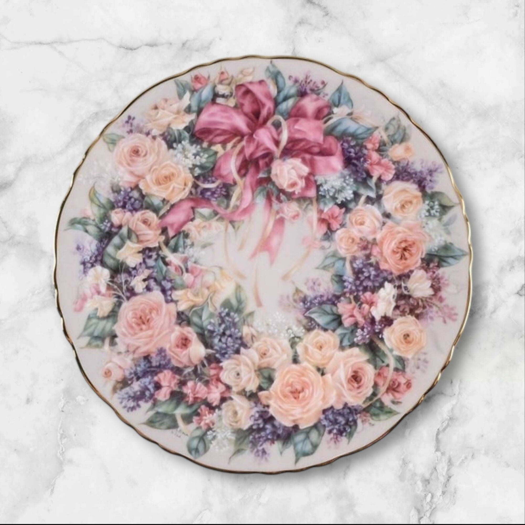 Lena Liu Floral Greetings Collector Plates Set of 5 | Excellent Condition | 1994–95