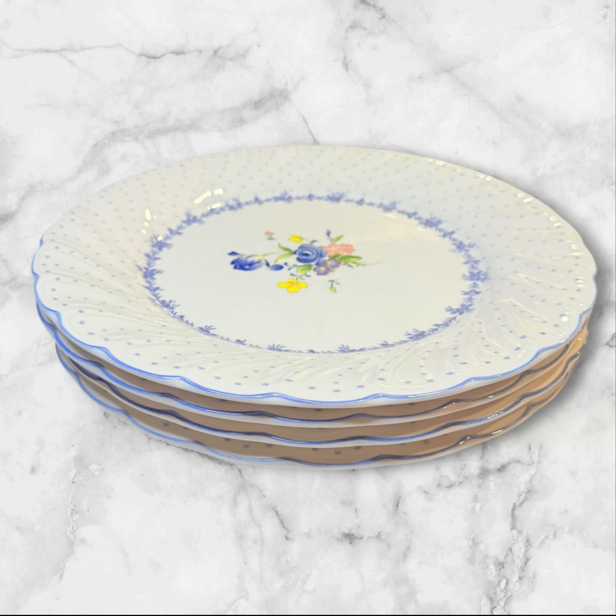 Nikko Blue Peony Dinner Plates | Set of 4 | Great Condition