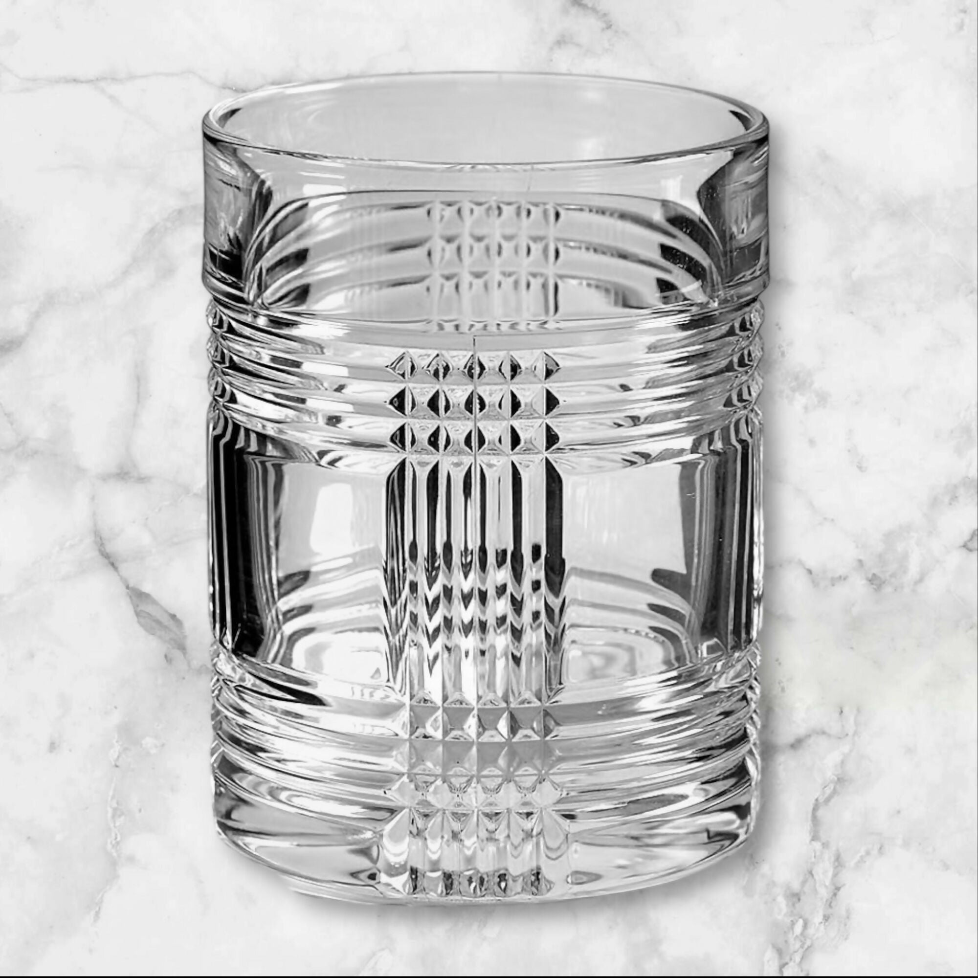 Ralph Lauren Crystal Glen Plaid Old Fashioned Glasses
