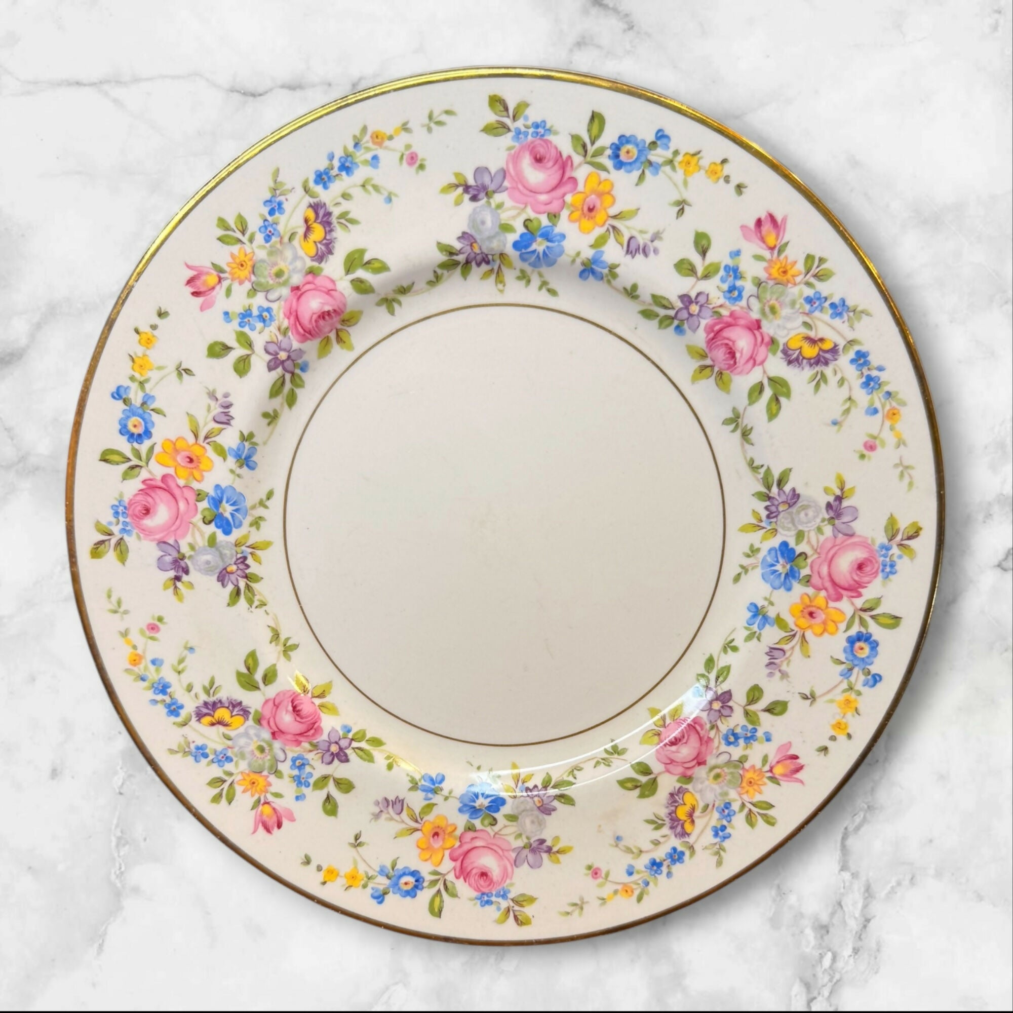 Simpsons Elizabeth Rose Floral Dinnerware Set | Set of 8 | Gently Used