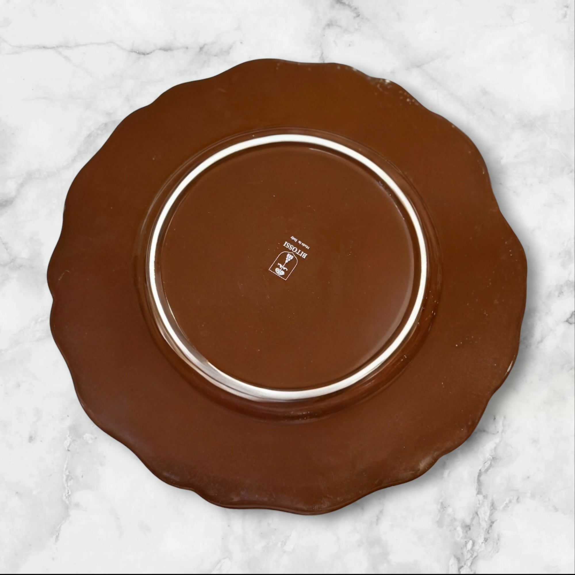 Bitossi Dossia Brown Glaze Dinner Plates | Set of 4 | Good Condition