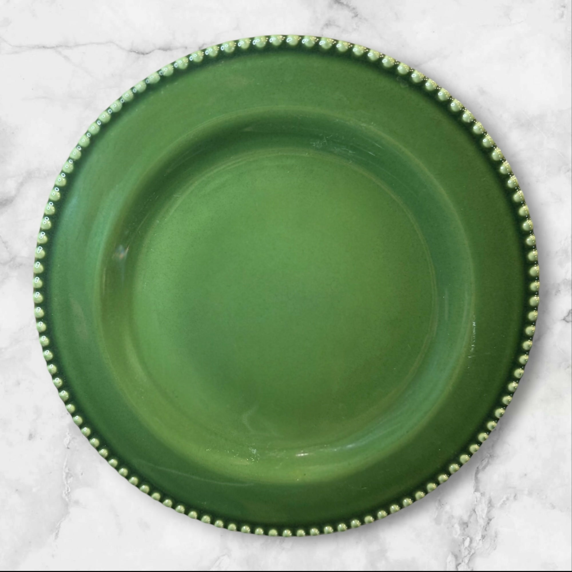 Matceramica Perola Green Dinner Plates Set of 3 Great Condition