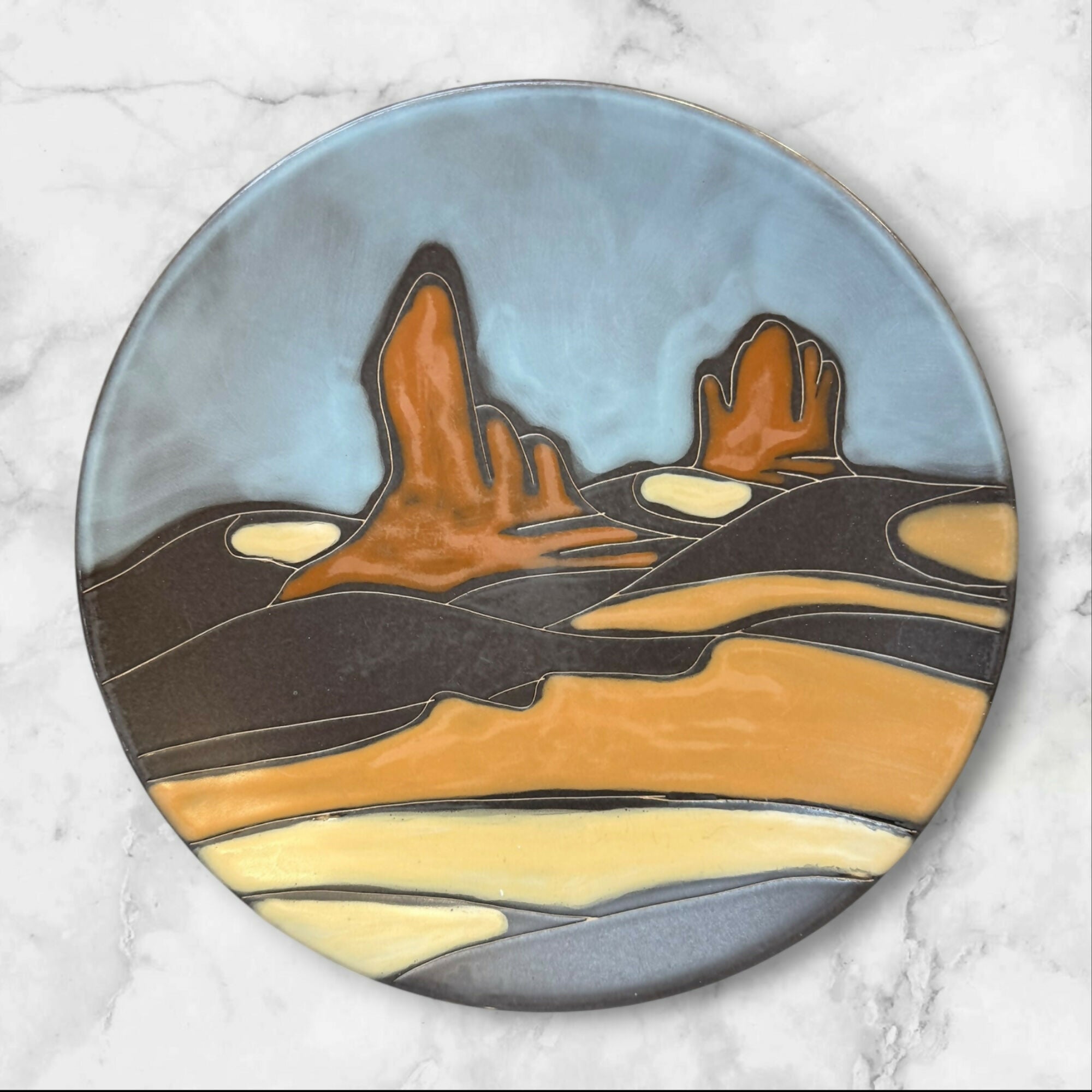 Tabletops Unlimited Navajo Sedona Red Rocks Plates | Set of 4 | Great Condition