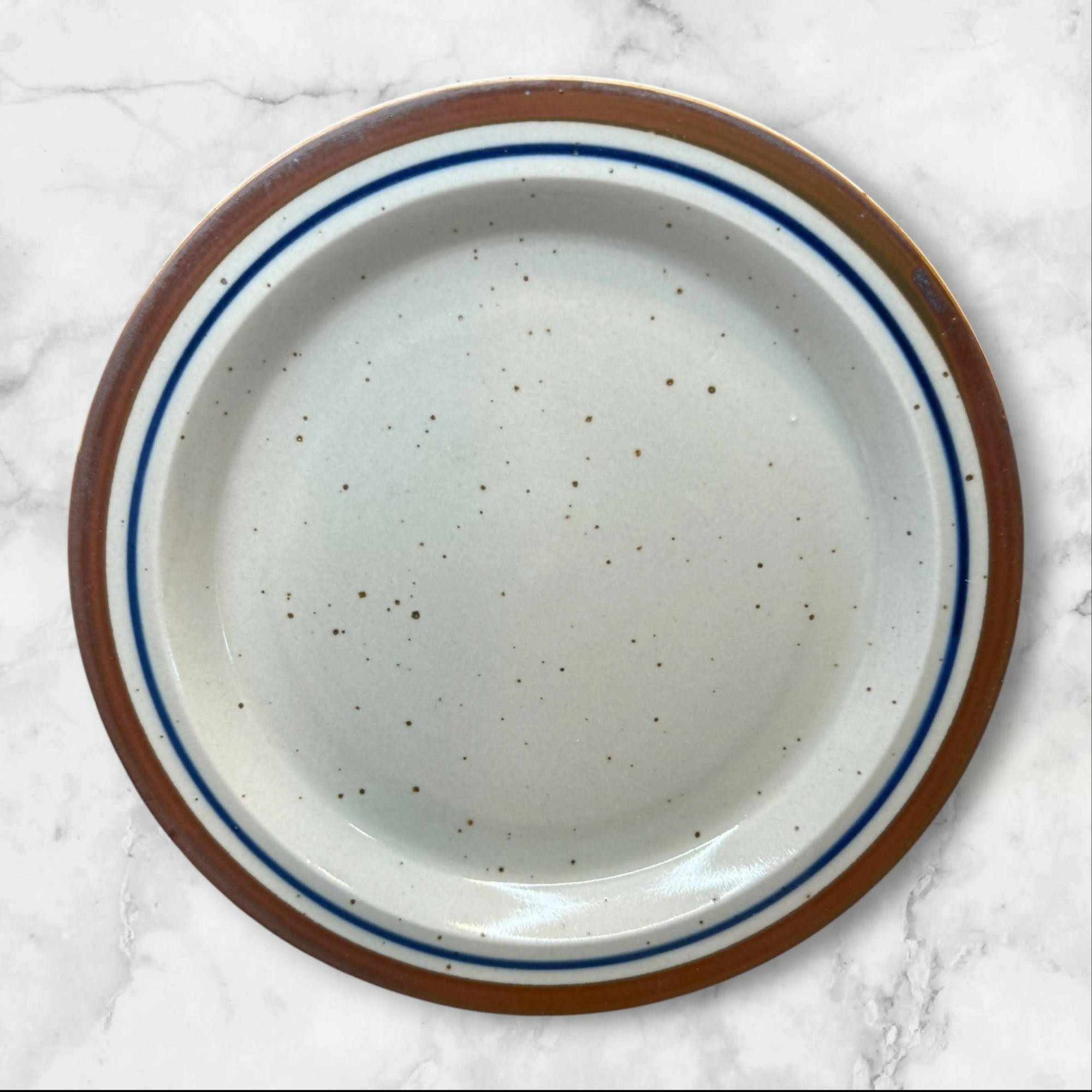 Vintage Speckled Stoneware Salad Plates | Set of 4 | Excellent Condition