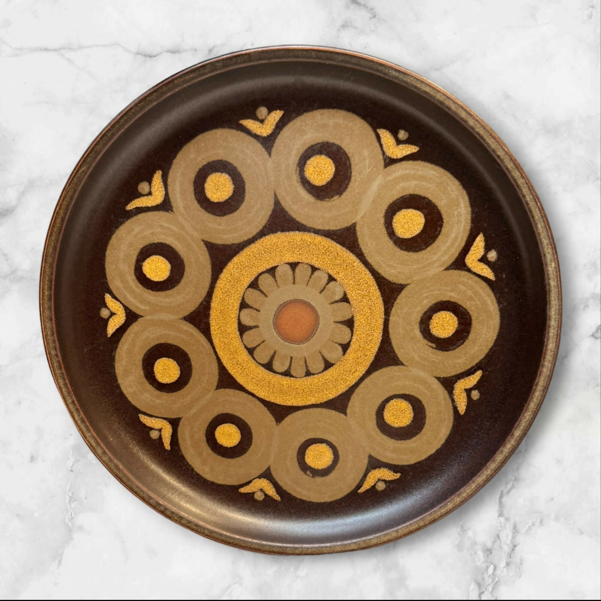 Denby Langley Samarkand Brown Dinner Plates | Set of 5 | Great Condition