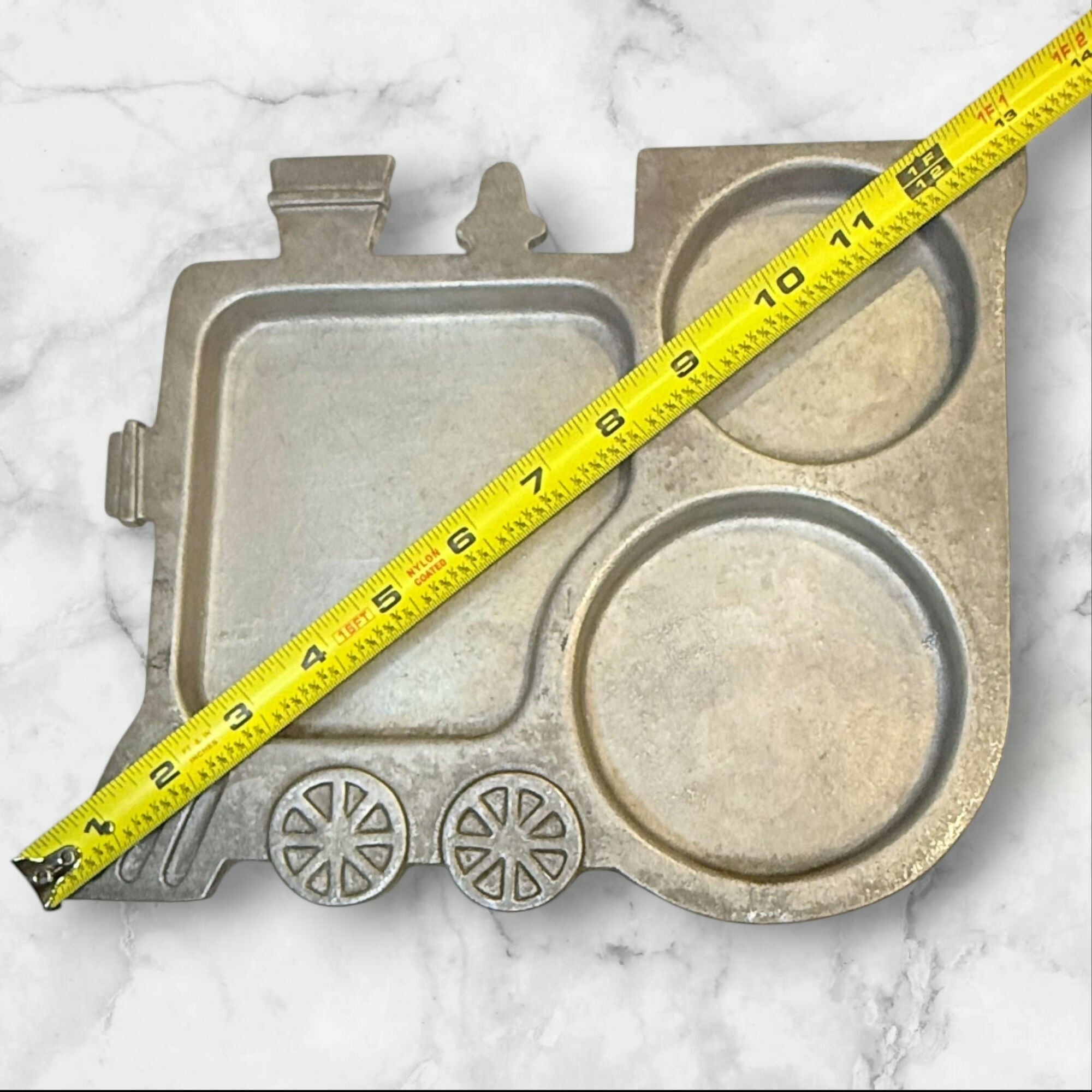 York Metalcrafters Pewter Train Divided Child Plate | Vintage 1975 | Great Condition