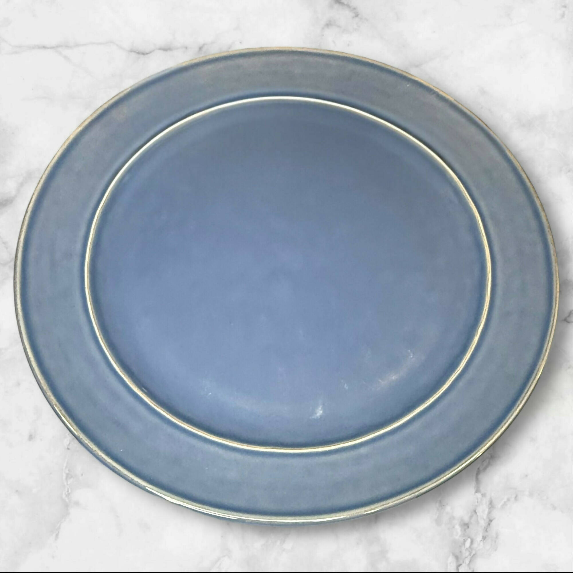 Pottery Barn Cambria Ocean Blue Dinner Plates | Set of 4 | Great Condition