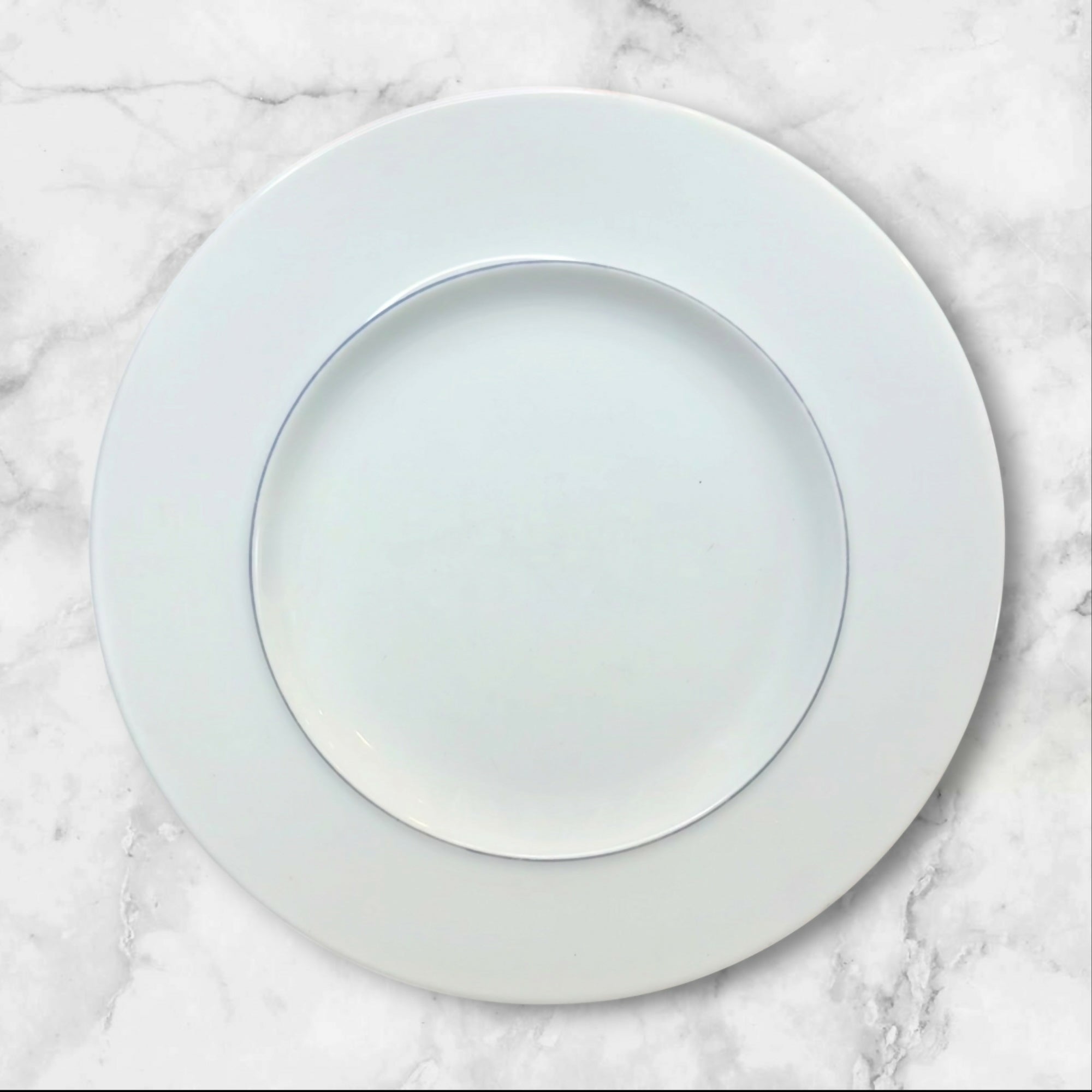 Crate & Barrel Epoch Blue Line Salad Plates | Set of 6 | Fair Condition