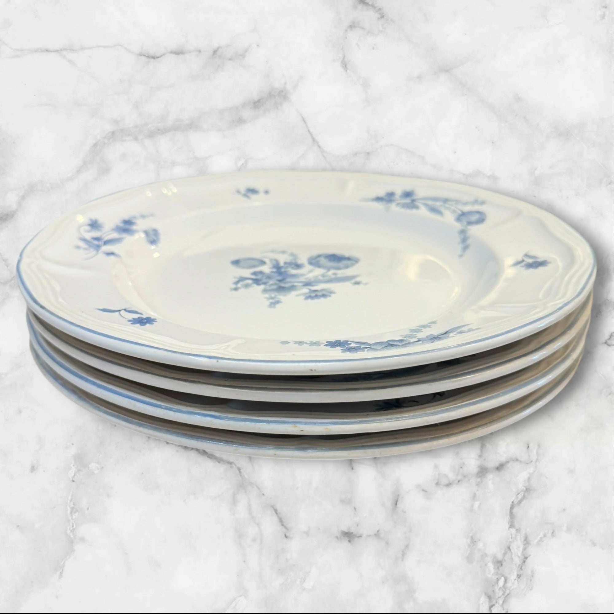 Brick Oven Jardin Bleu Dinner Plates | Set of 4 | Great Condition