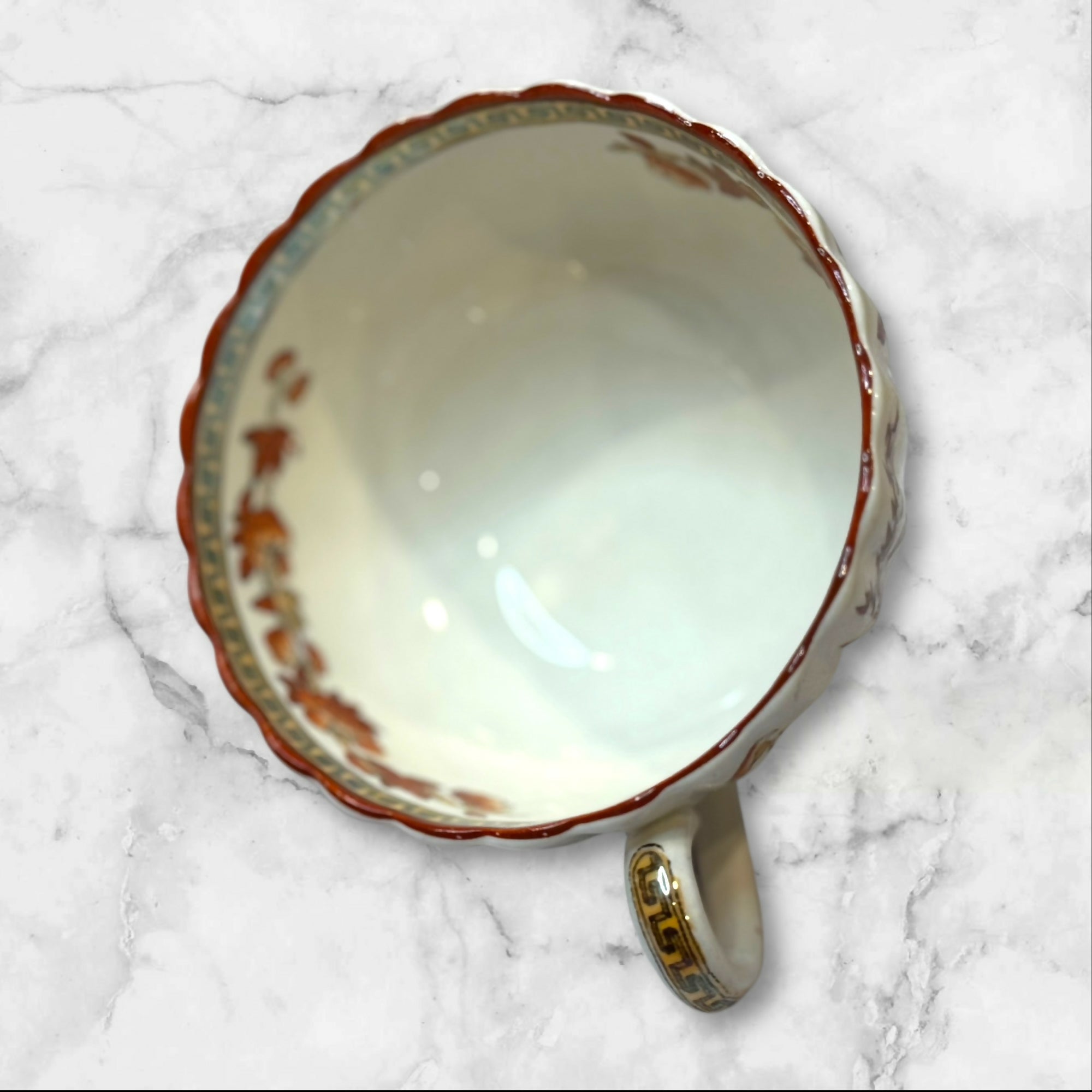 Spode Copeland India Tree Orange Rust Cup & Saucer | Excellent Condition