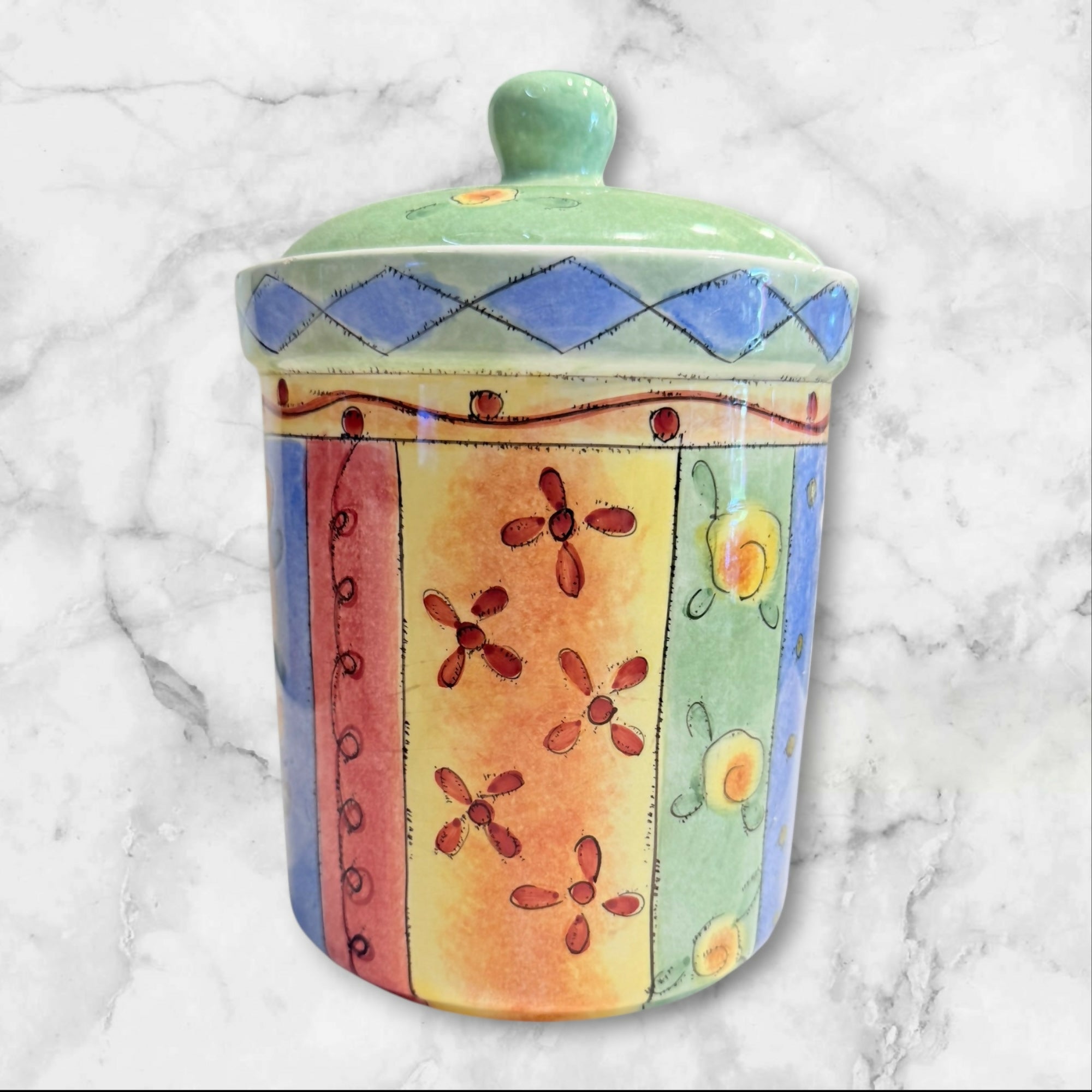 Sango Sweet Shoppe Canister w Lid | Hand Painted | Good Condition