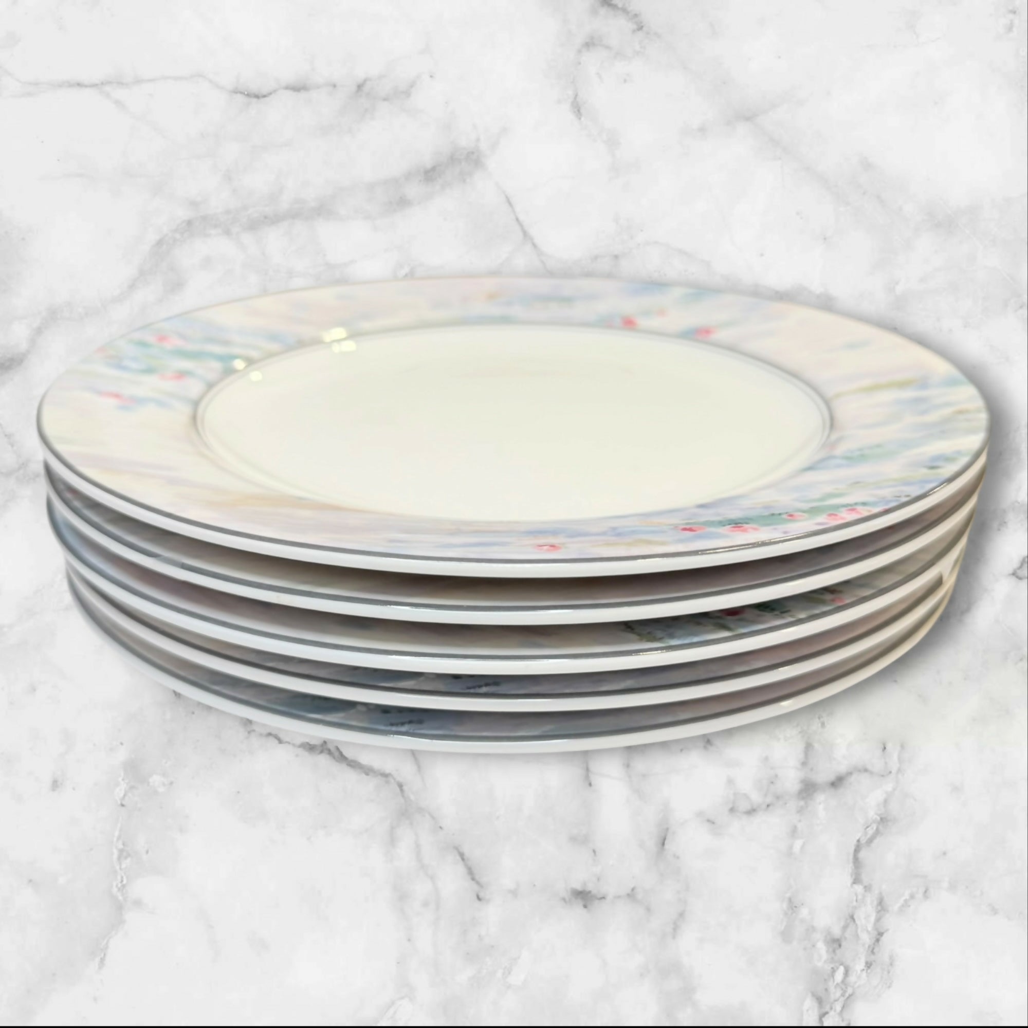 Mikasa Monet Salad Plates Set of 5 Japan Excellent Condition