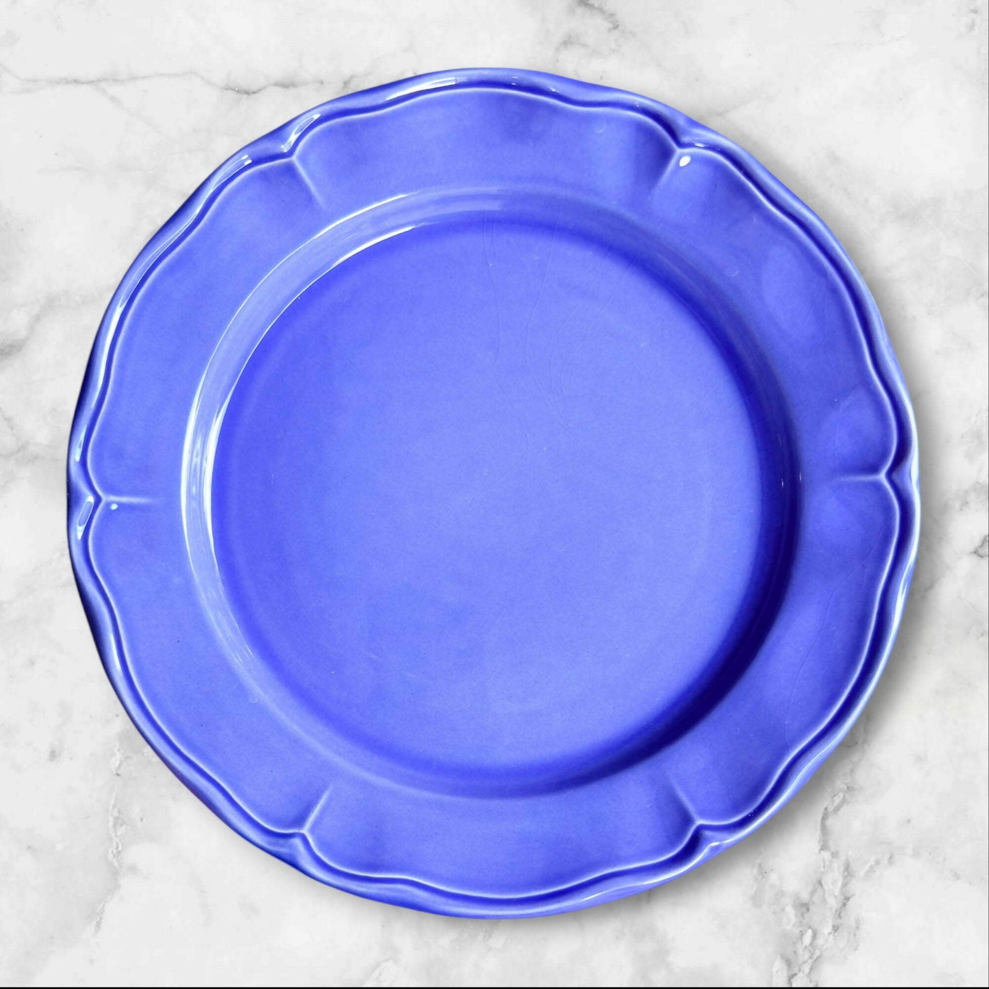 Varages Luberon Blue Purple Dinner Plates Set of 4 | Great Condition