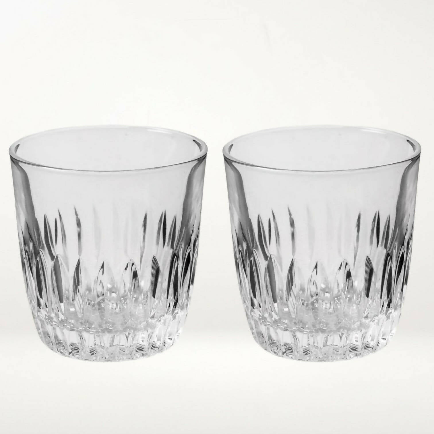 Princess House Highlights Old Fashioned Glasses | Set of 2 | Fair Condition