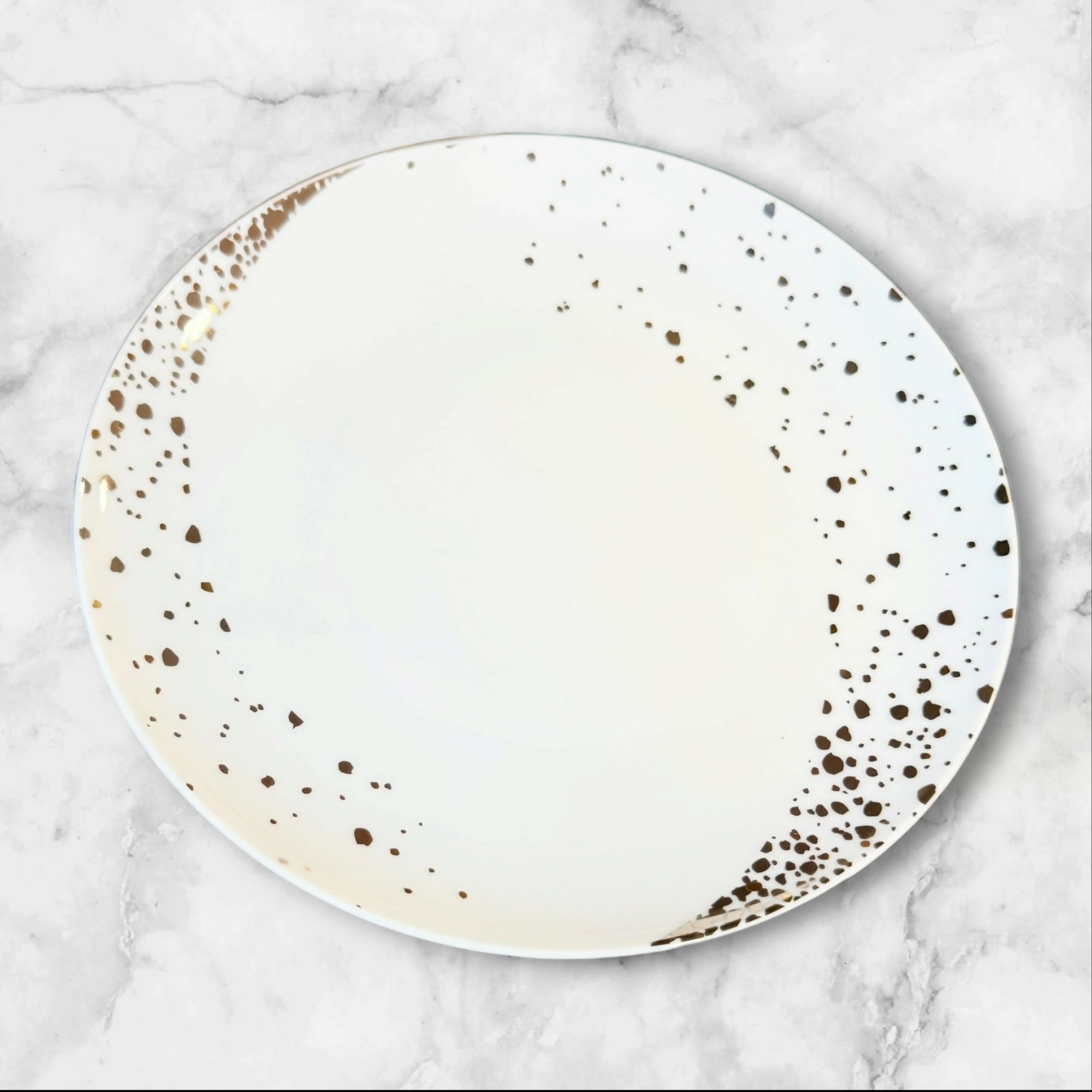 Crate & Barrel Speckled Salad Plates Set of 5 Modern Stoneware Excellent