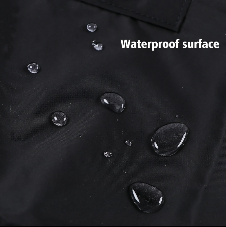 Anypron Black White Kitchen Apron 2 Bags Waterproof Oil-Resistant Bibs Adjustable