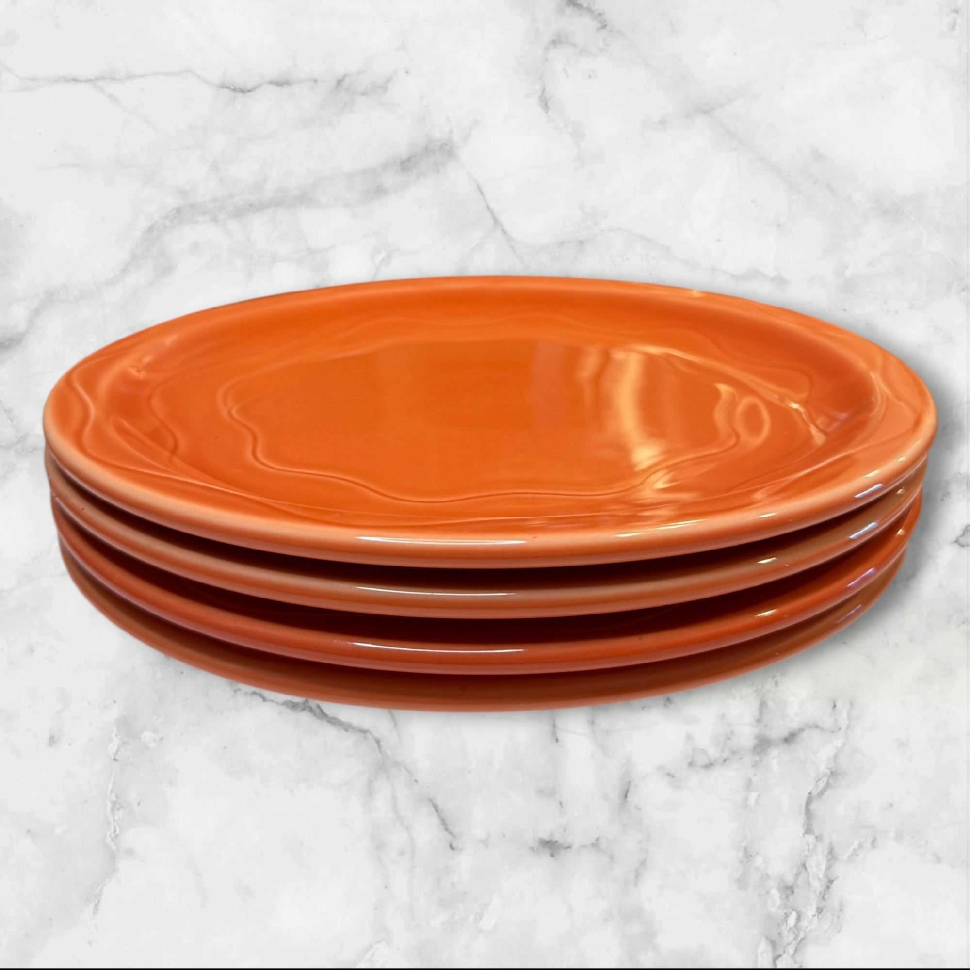 Syracuse Cantina Red Cayenne Dinner Plates | Set of 4 | Excellent Condition