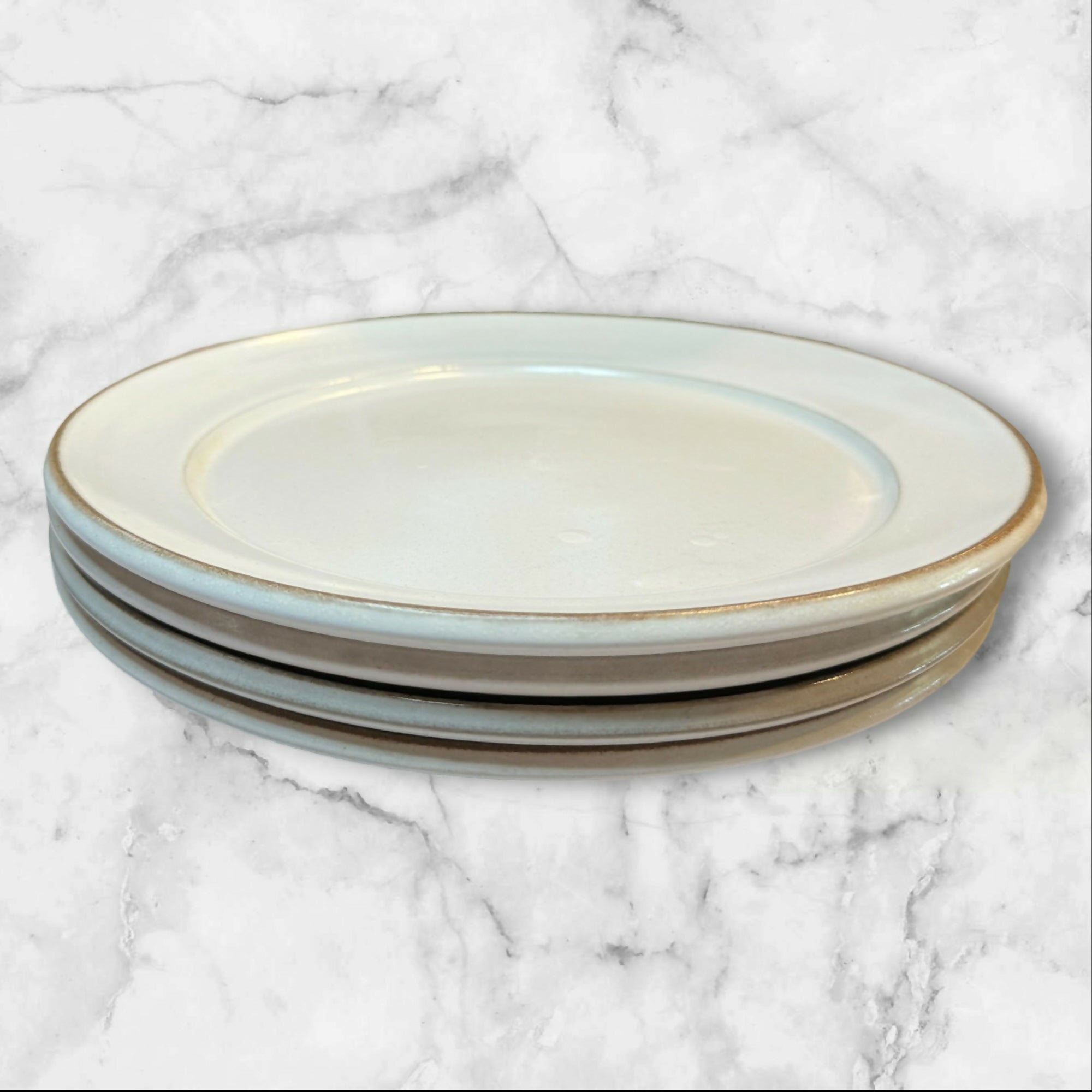 Denby Langley Potpourri White Dinner Plates Set of 4 England | Gently Used
