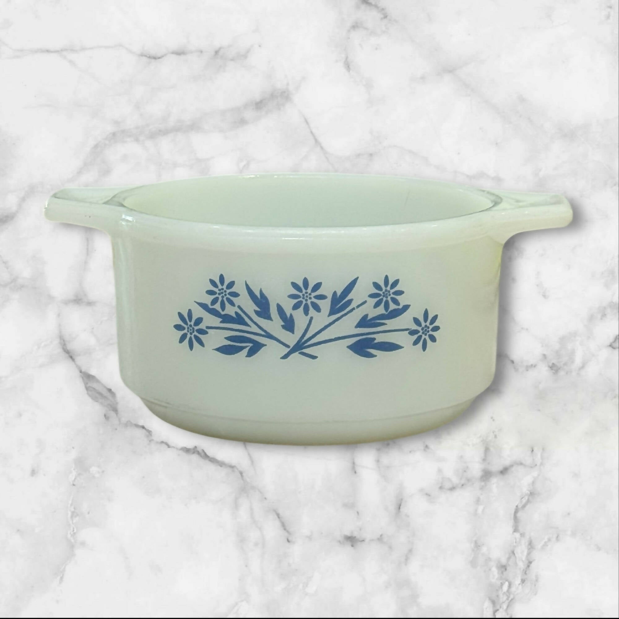 Dynaware Vitrocrisa Blue Floral Glass Casserole Dish | 1 Pc | Good Condition