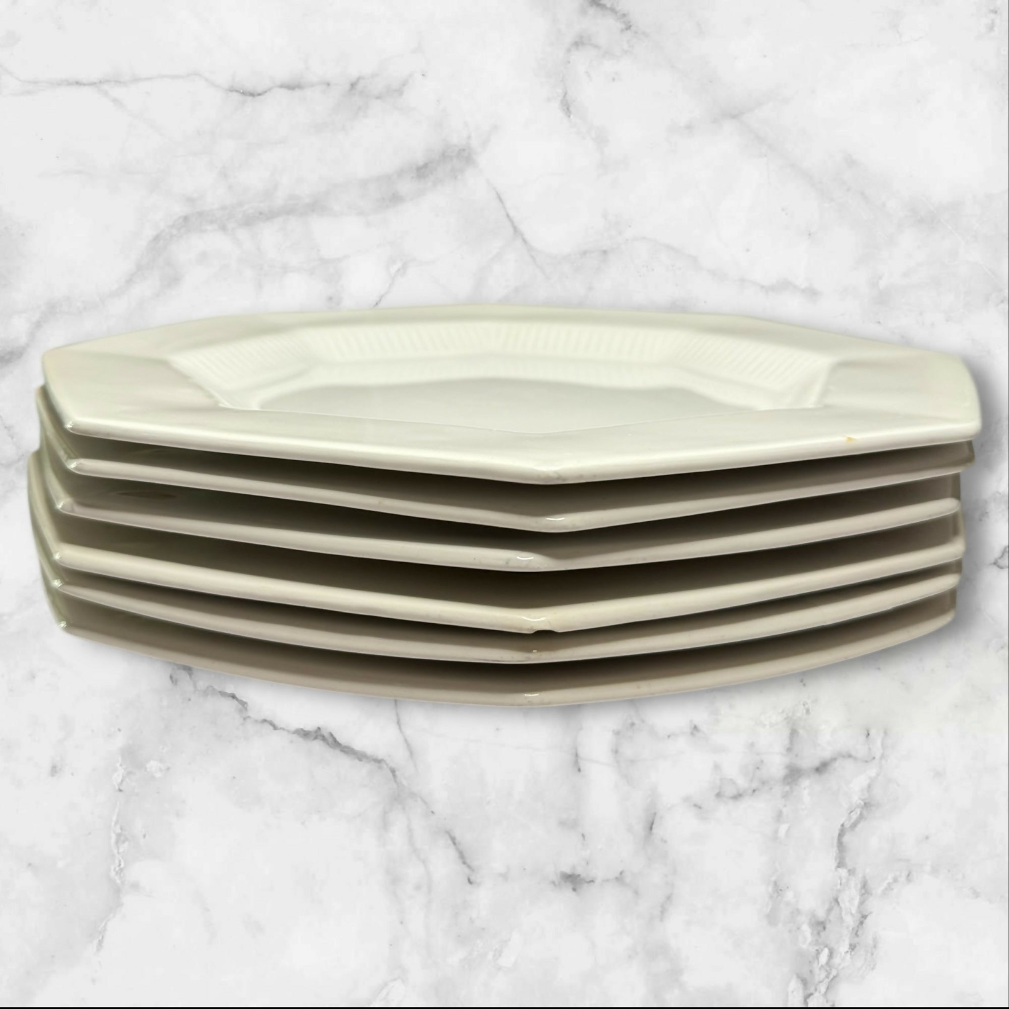 Independence White Ironstone Dinner Plates Japan | Set of 6 | Good Condition