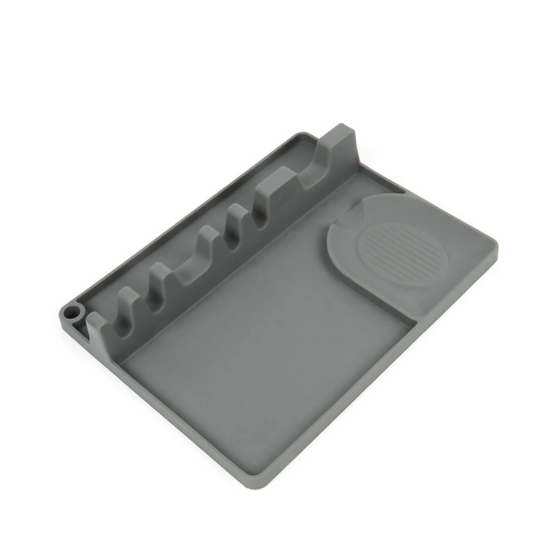 Anygleam Spoon Rest Grey Large Kitchen Pan Pot Cover Lid Rack Stand Organizer Fork Spatula Rack Holder Stand Tableware Storage Rack Holder