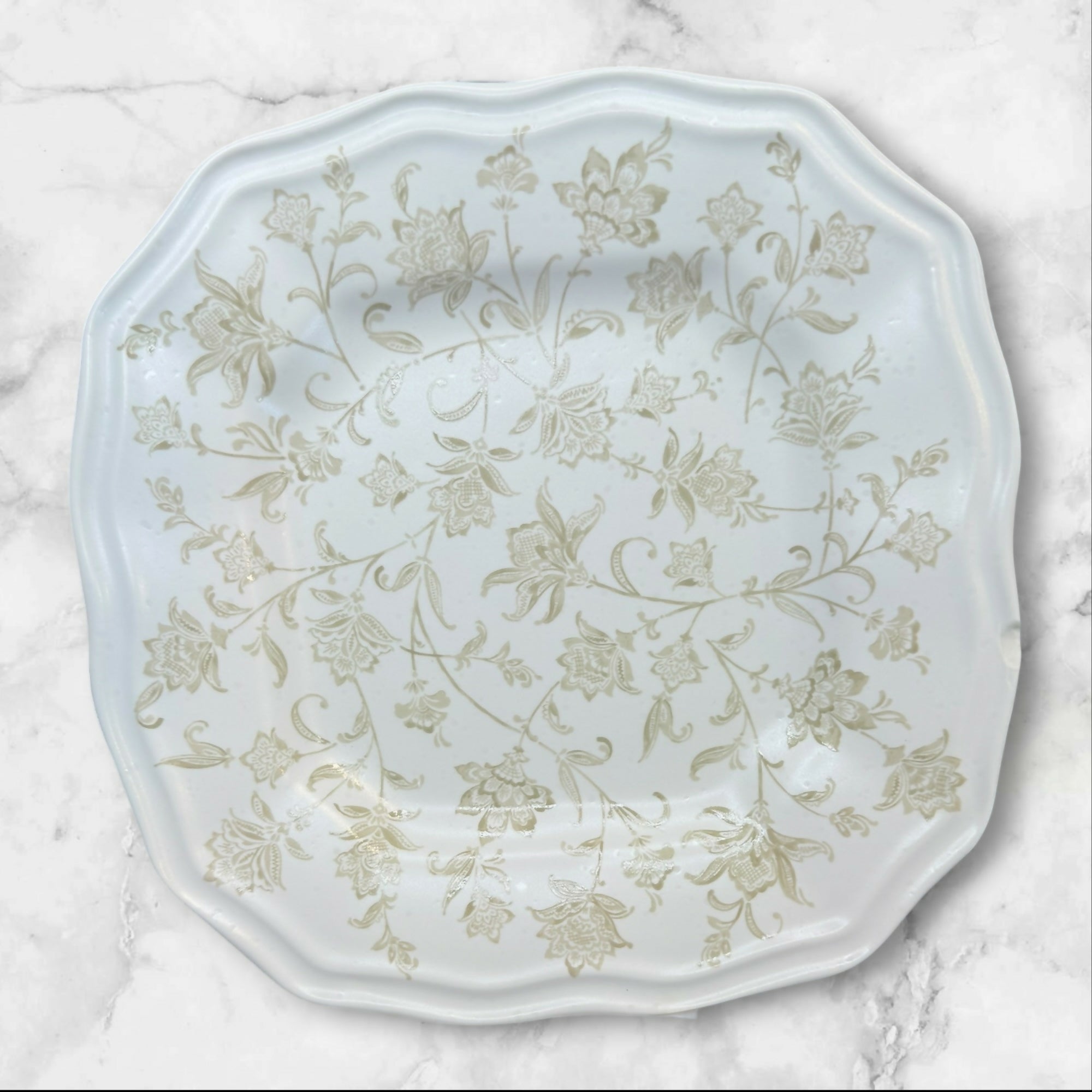 222 Fifth Batik Toile Salad Plates | Set of 4 | Excellent Condition