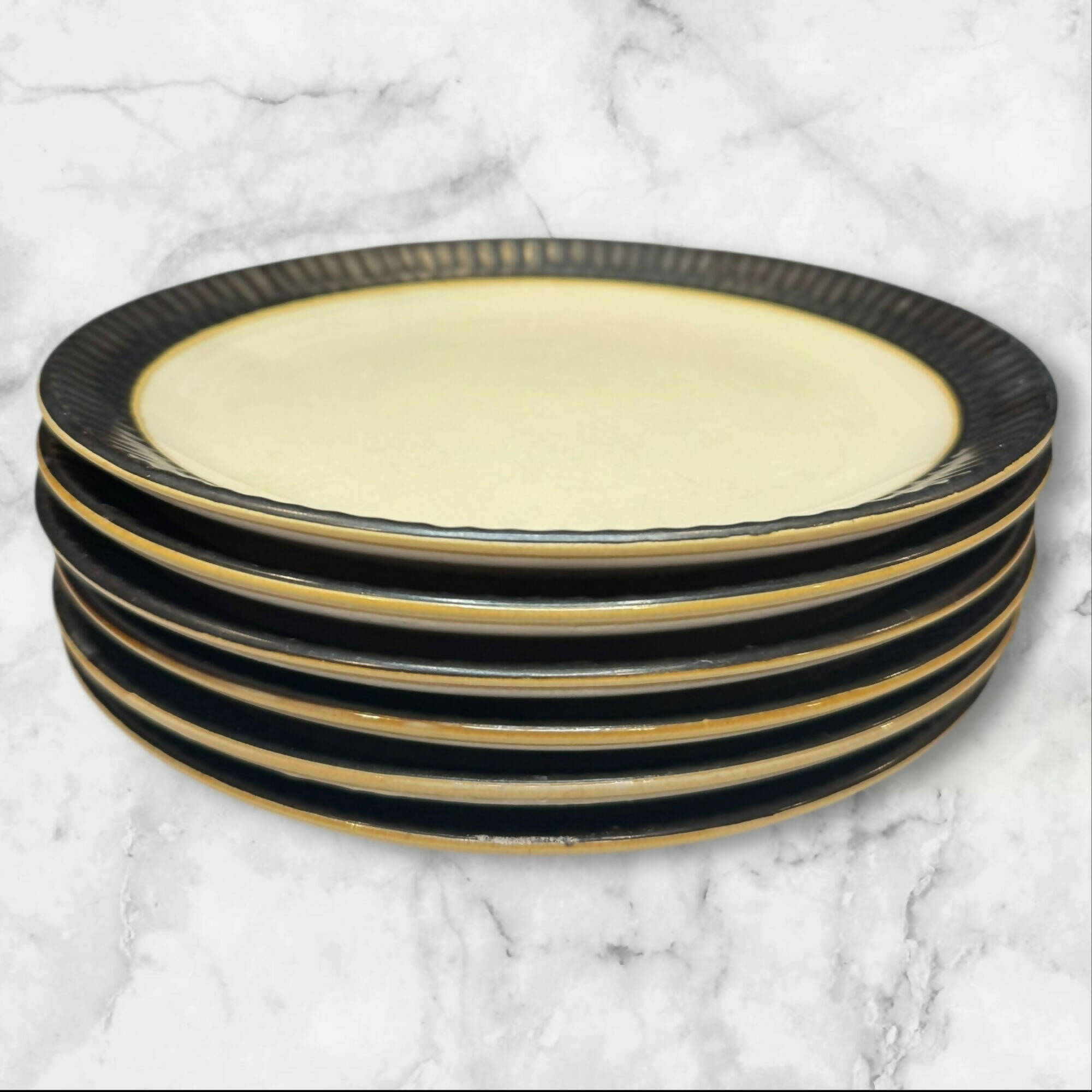 Crate & Barrel Scavo Salad Plates | Set of 6 | Excellent Condition | Pre-Owned