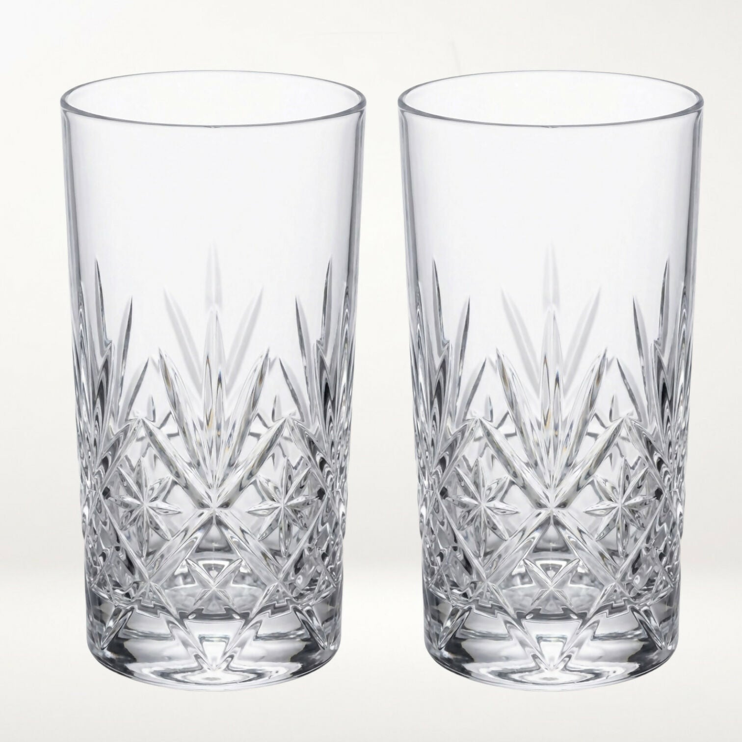St Louis Massenet Clear Cut Crystal Highball Tumblers | Set of 4 | Excellent Condition