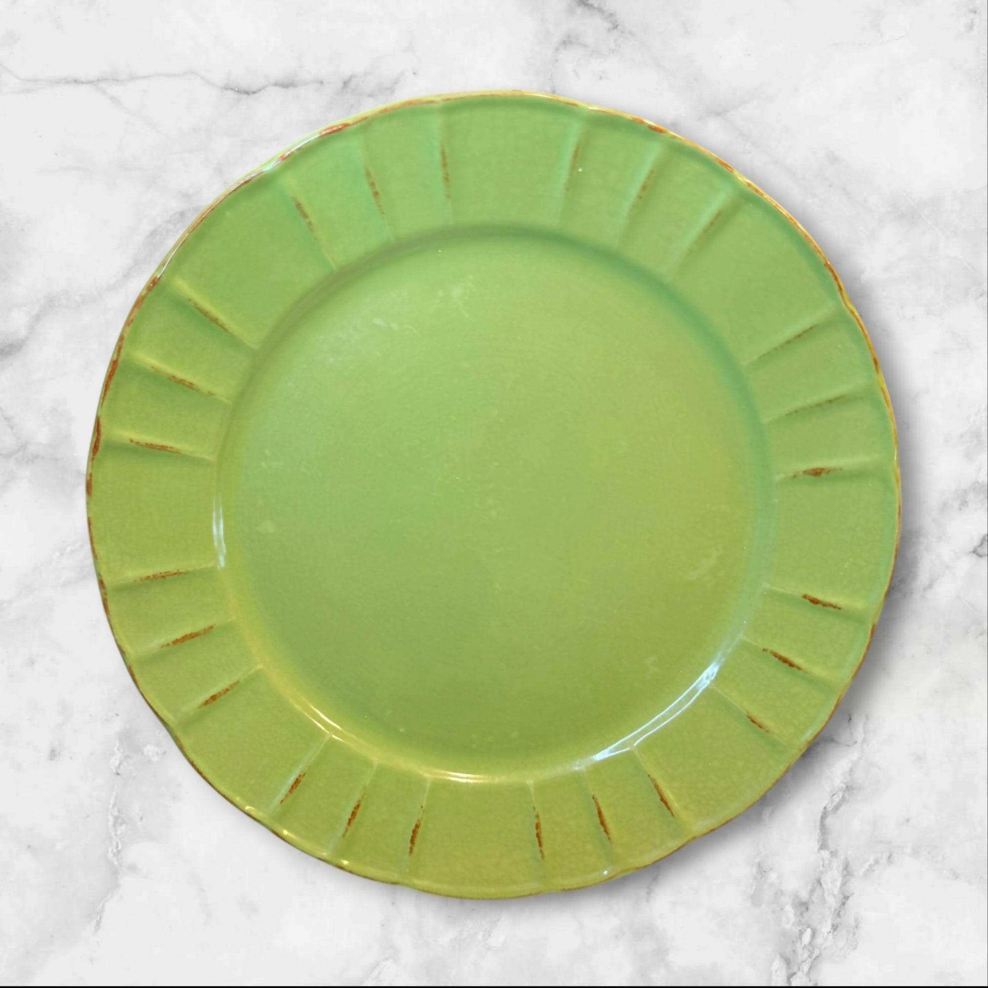 Graydon Hall Green Stoneware Dinner Plates | Set of 5 | Gently Used