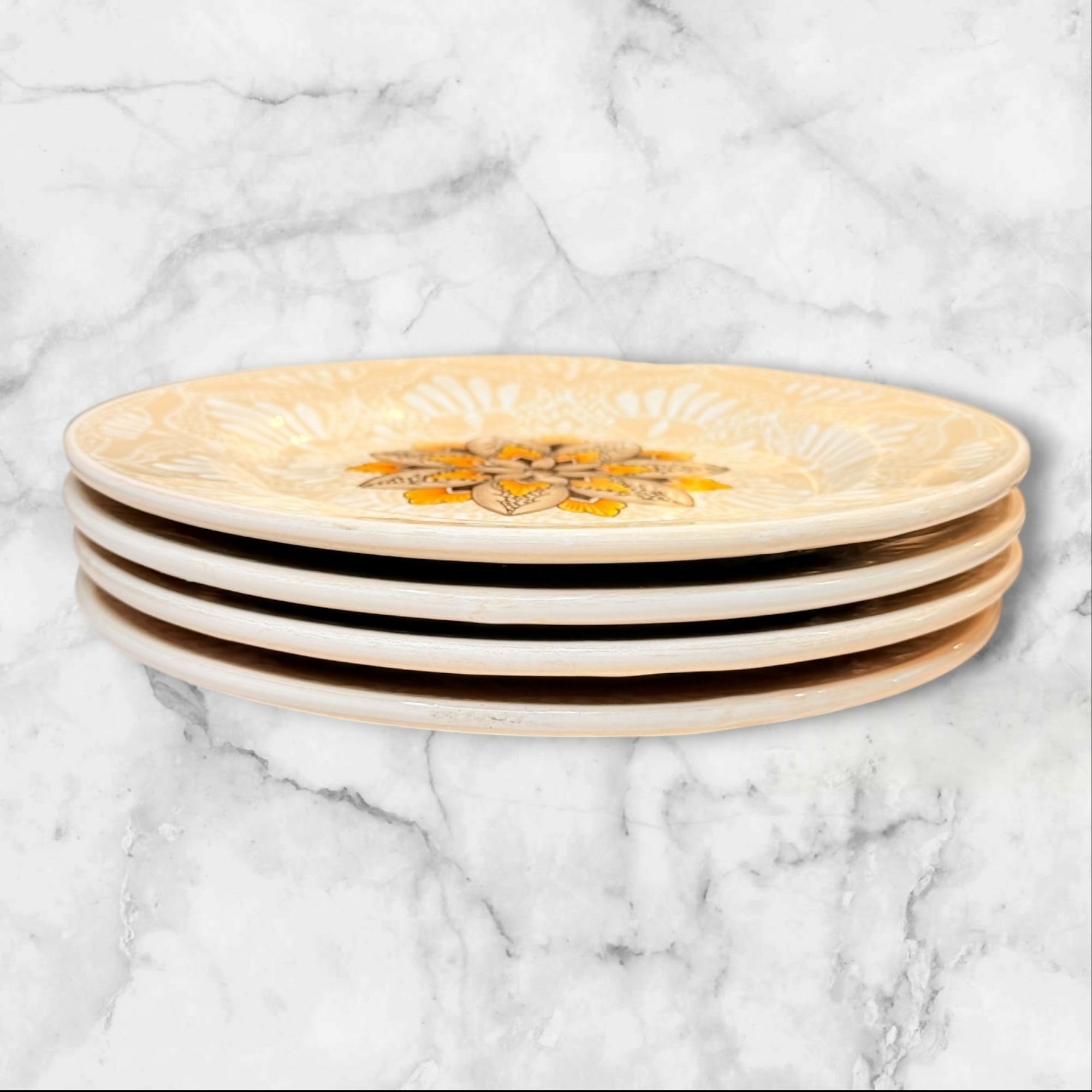 Lucie Cosmolena Ravello Italy Hand Painted Salad Plates | Set of 4 | Excellent Condition