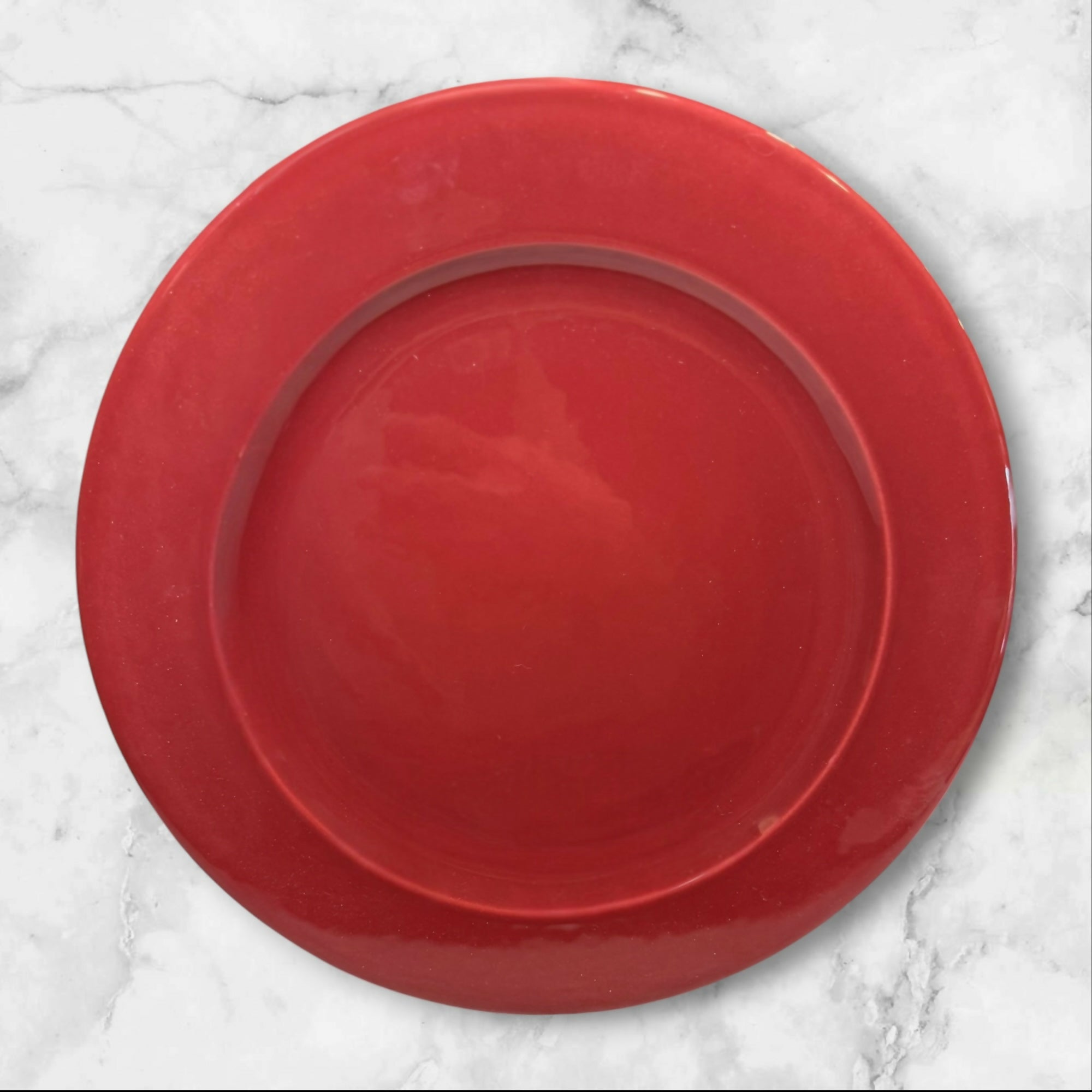 Pier 1 Maroon Glazed Stoneware Charger Plates Italy | Set of 6 | Great