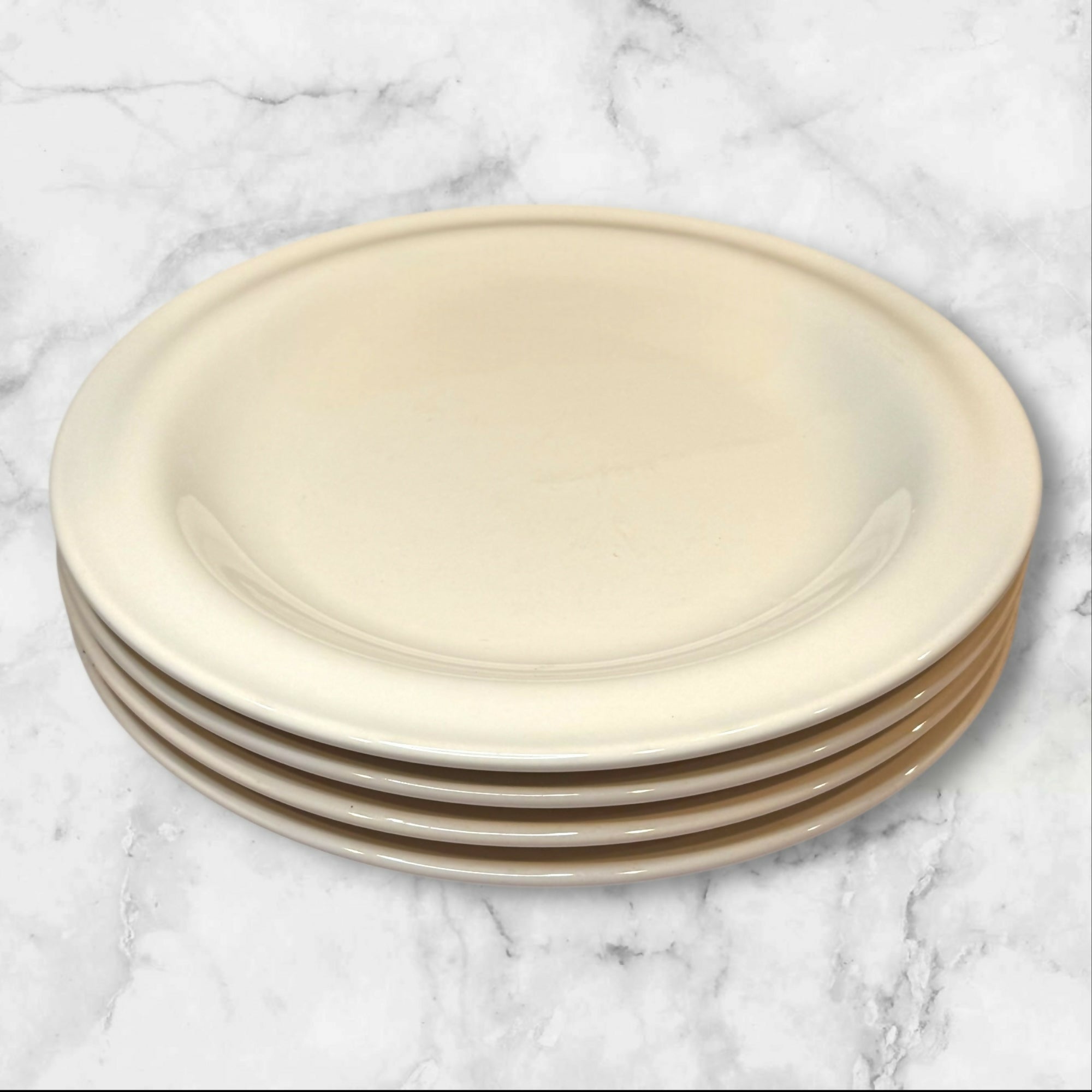 Crate & Barrel Gallery Parchment Dinner Plates | Set of 4 | Great Condition