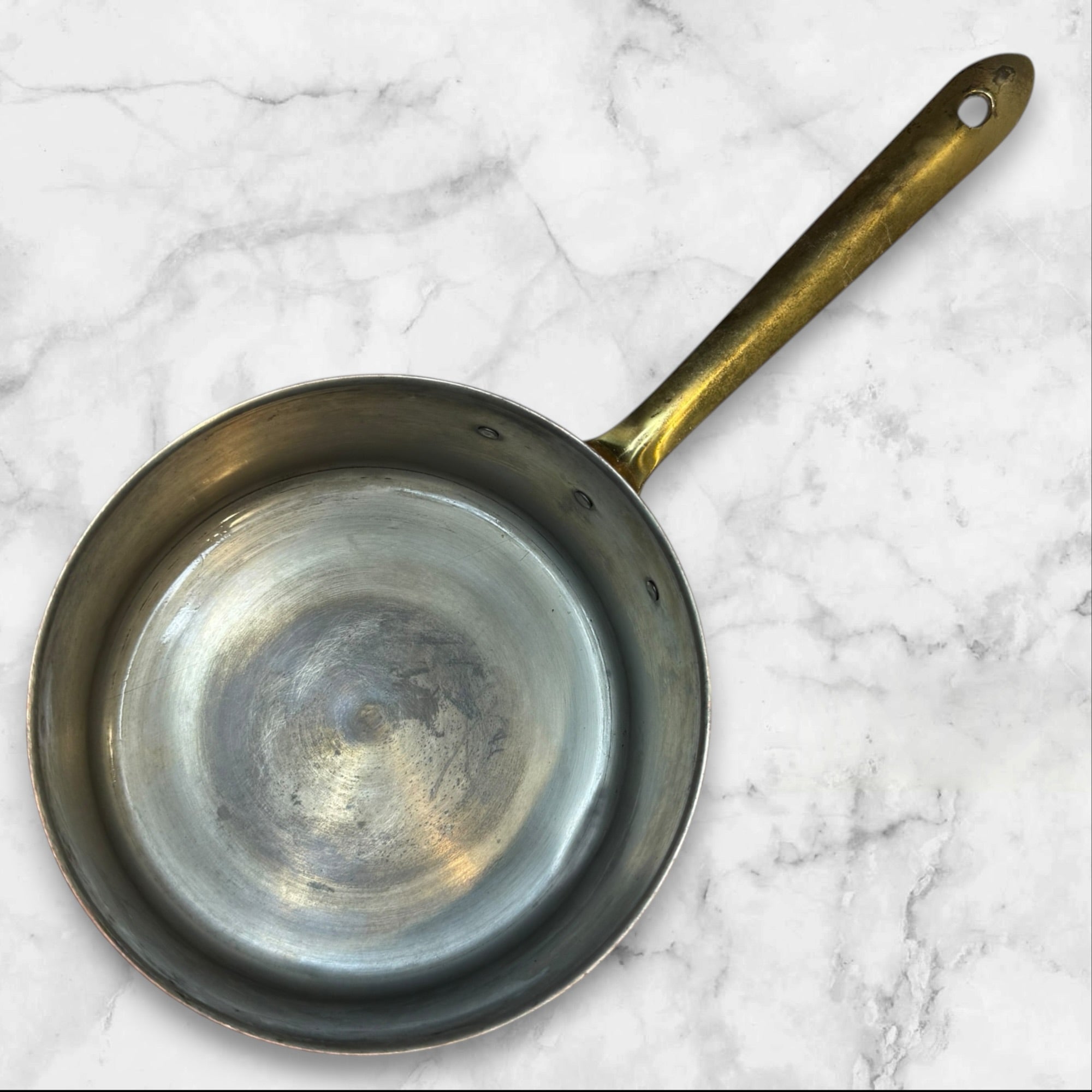 Made in Portugal Copper Saucepans | Set of 2 | Brass Handles | Good Condition