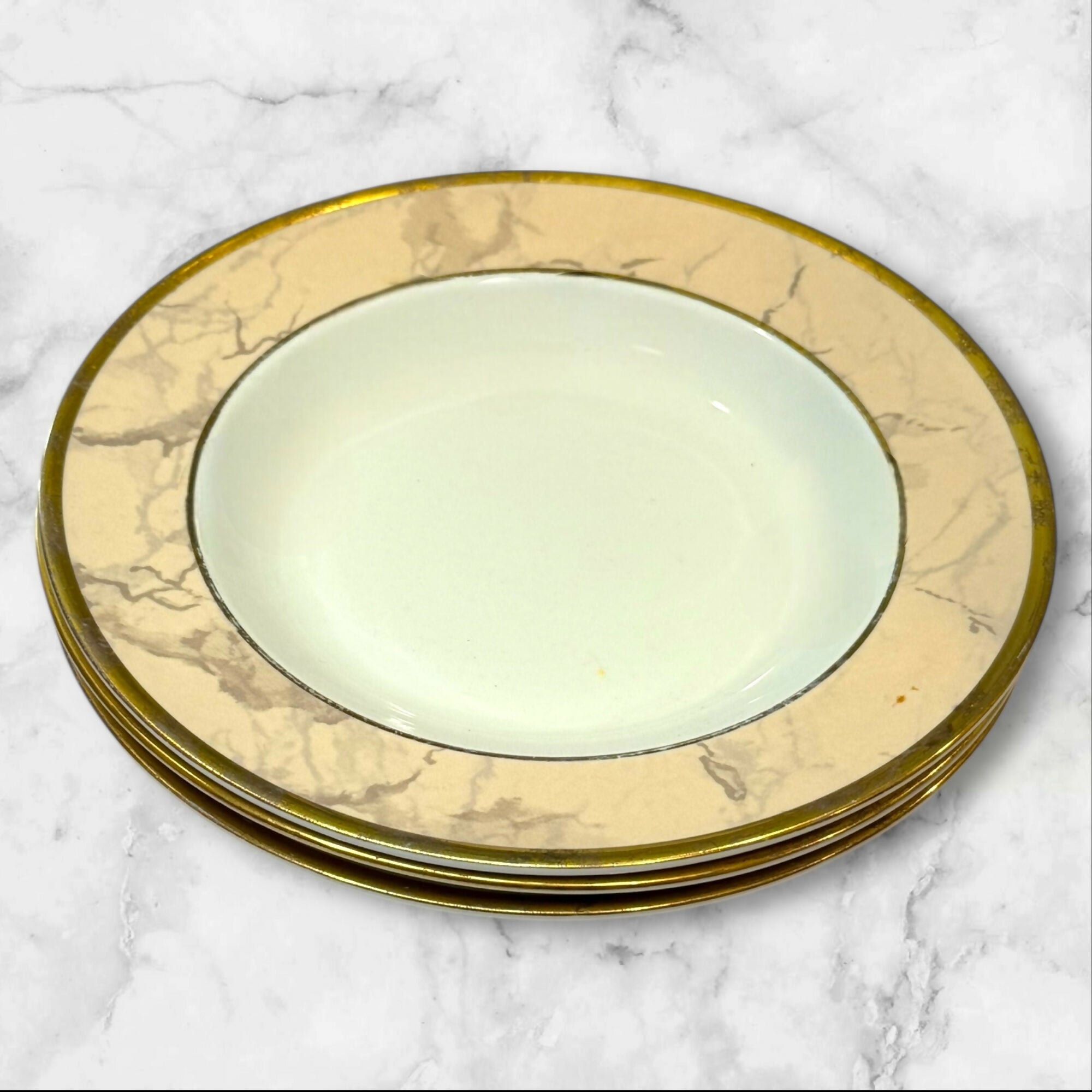 Lamberton Sterling Marble Rim Soup Bowls | Set of 3 | Gently Used