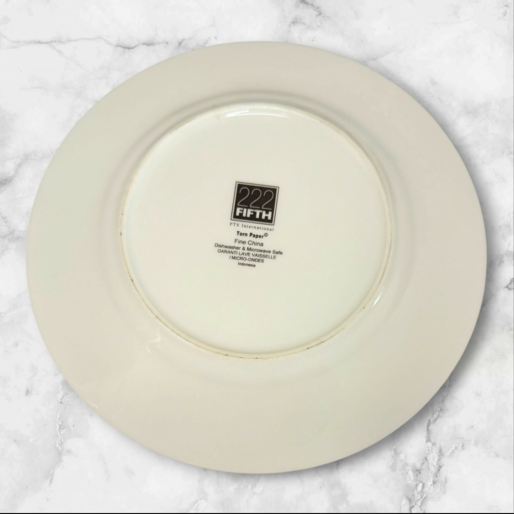 222 Fifth Torn Paper Dinner Plates | Set of 4 | Floral Stoneware | Great Condition