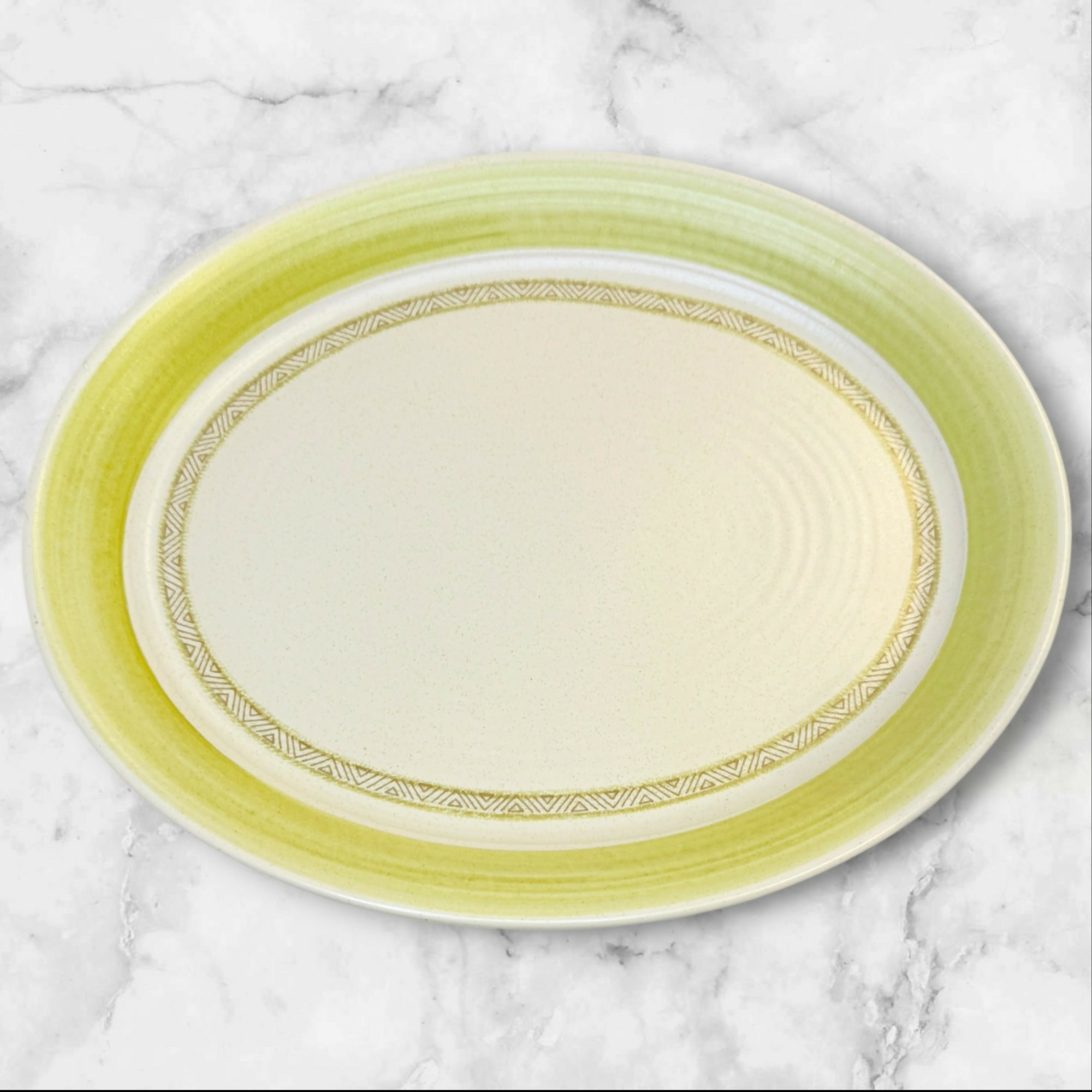 Franciscan Hacienda Green Oval Serving Platter | Excellent Condition