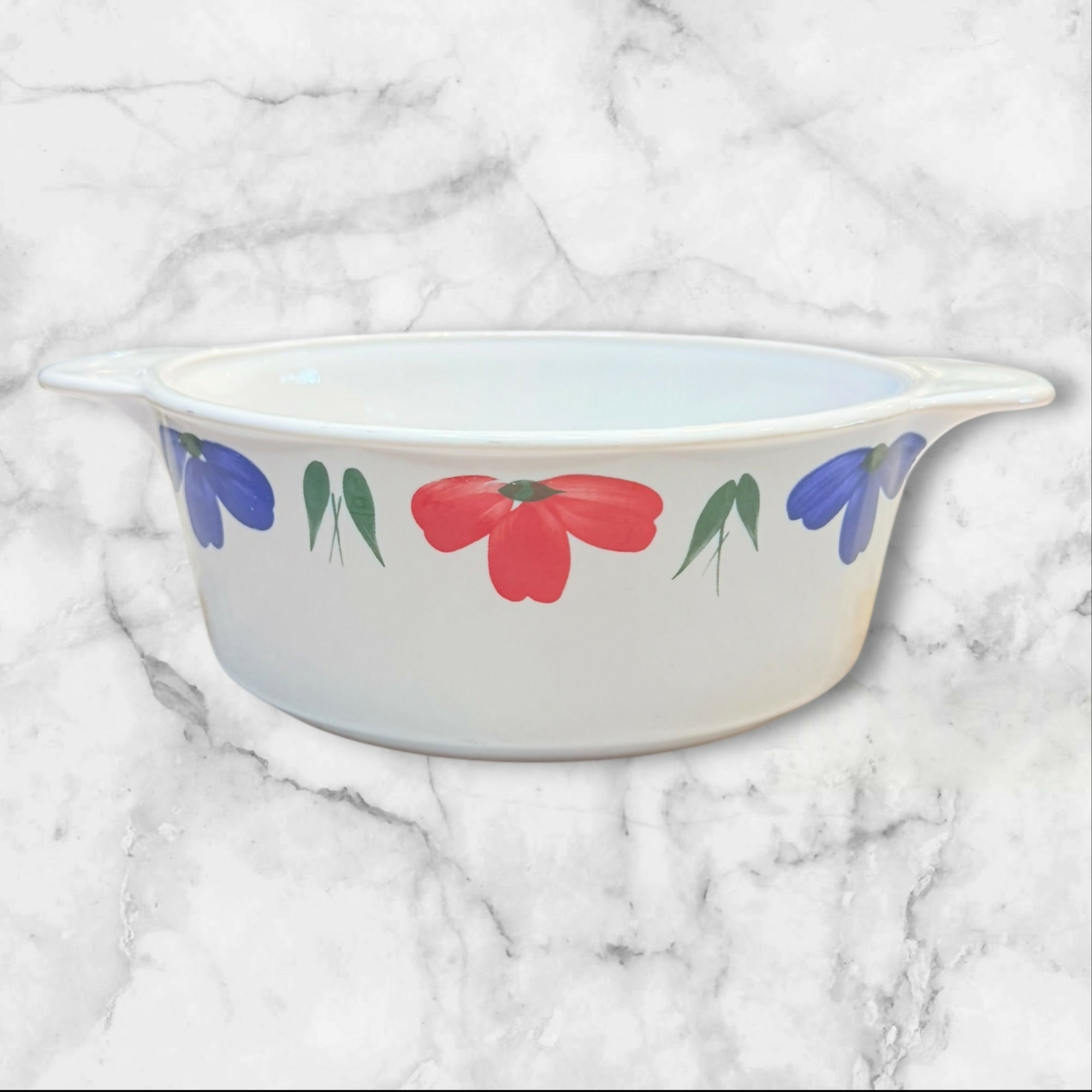 Pyroceram Corning Floral Casserole Baking Dishes | Set of 2 | Excellent