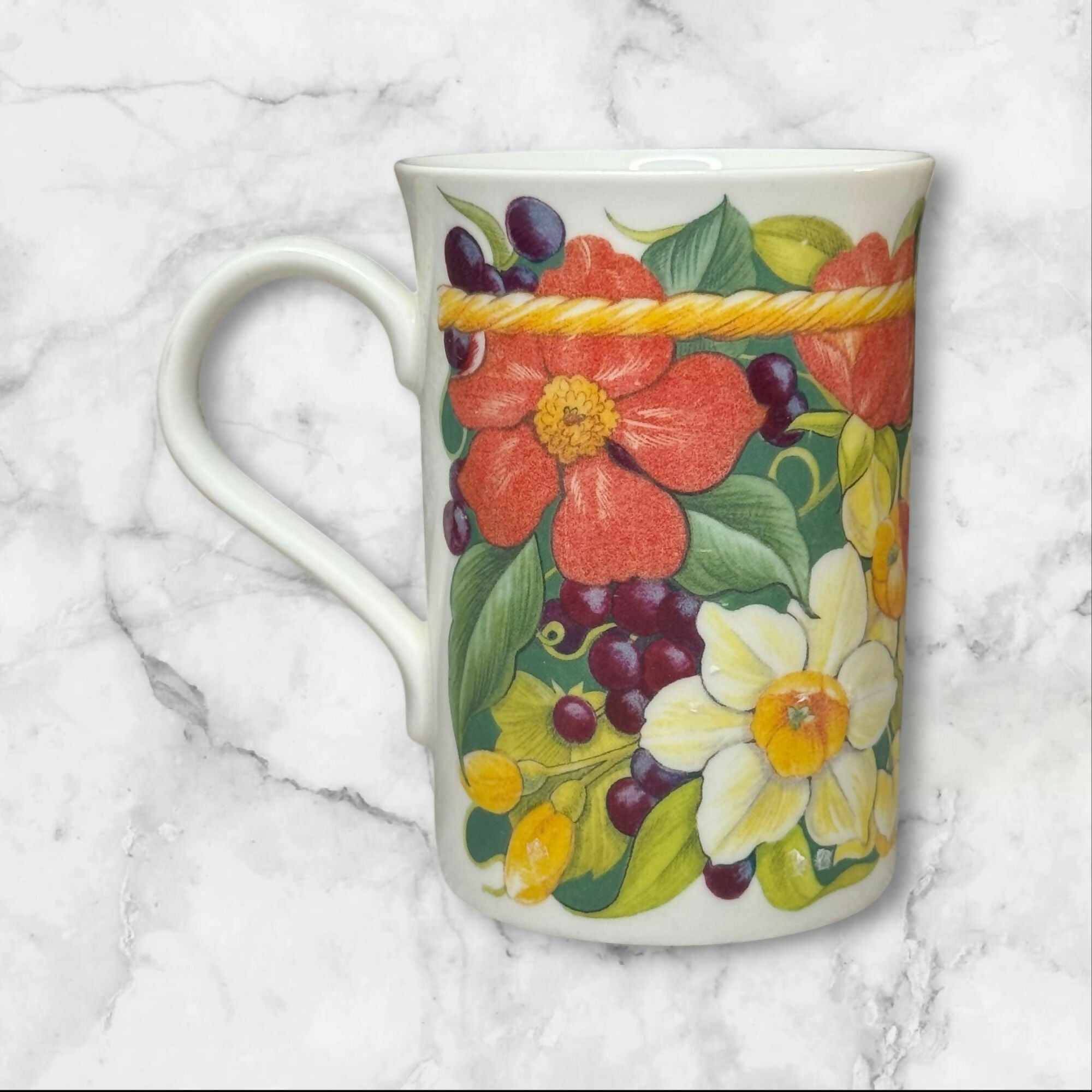 Kingsbury Secret Garden Fine Bone China Mugs Set of 2 | England | Gently Used